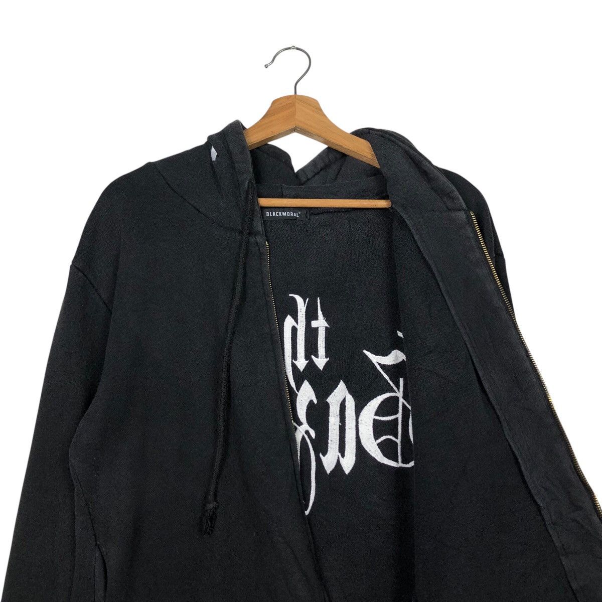 Hysteric Glamour 📌Vintage Hoodie Zipper Jacket Black Moral Punk Big Logo Size US M / EU 48-50 / 2 - 14 Thumbnail