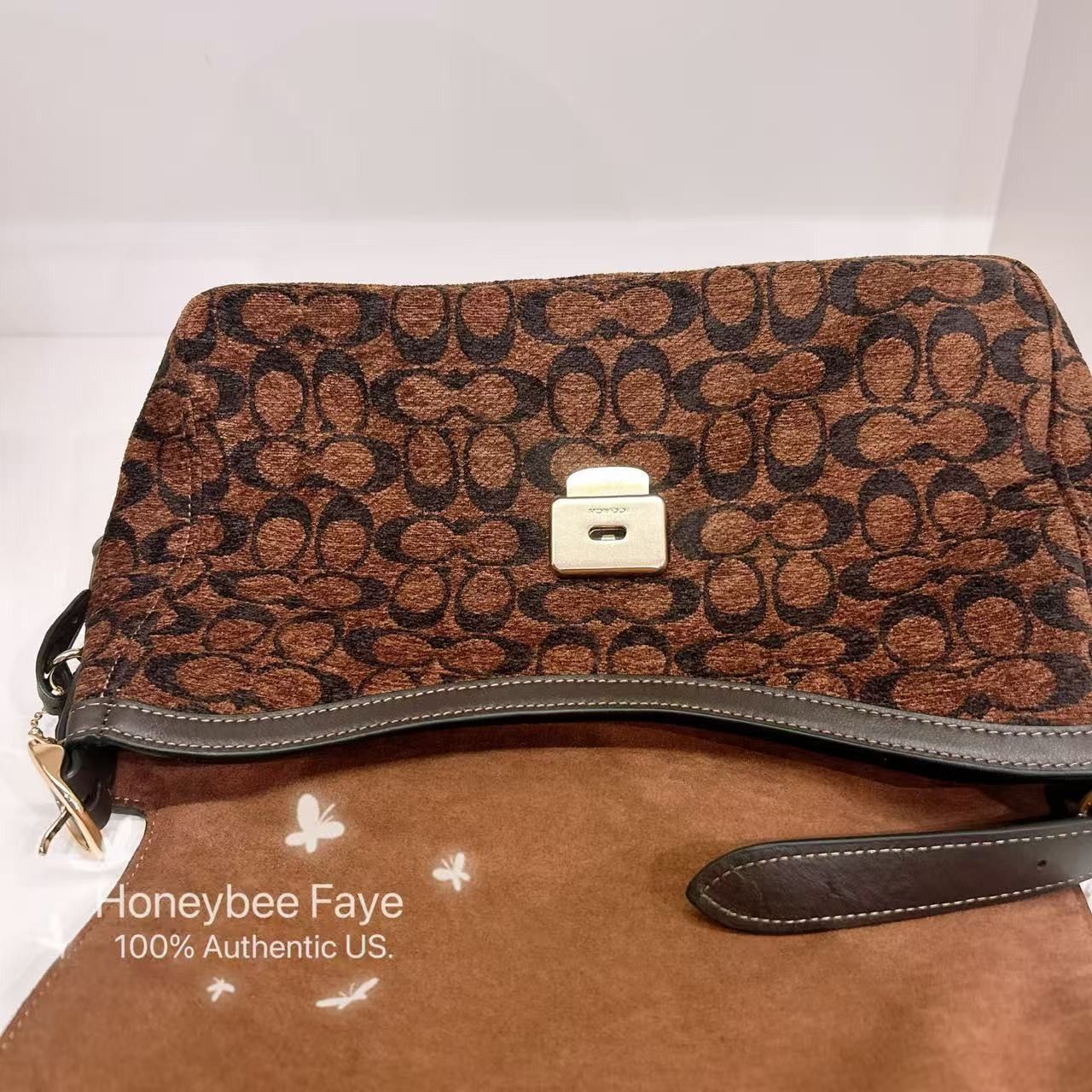 Coach Etta Flap Bag In Signature Chenille CCE58 Size ONE SIZE - 7 Thumbnail