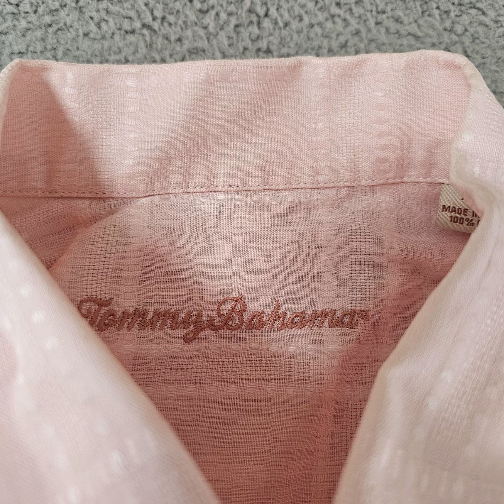 Tommy Bahama Tommy Bahama Shirt Mens XL Pink 100% Linen Long Sleeve Button Front Casual Plaid Size US XL / EU 56 / 4 - 3 Thumbnail