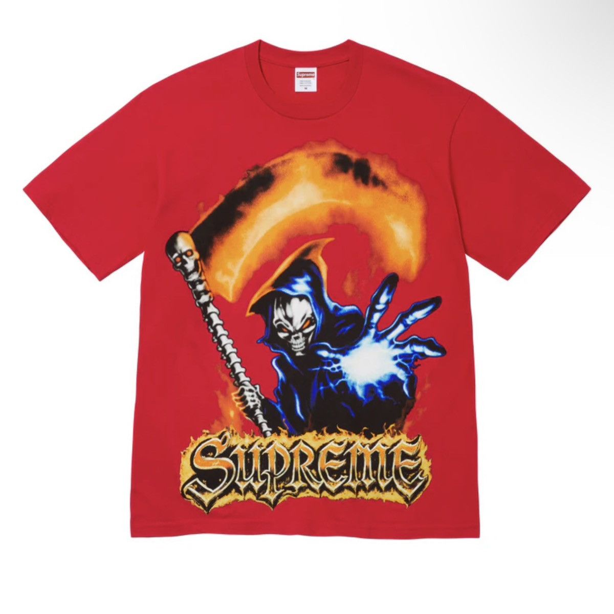 Supreme Supreme Grim Reaper Tee Red Graphic Print Jersey Size M Size US M / EU 48-50 / 2 - 1 Thumbnail