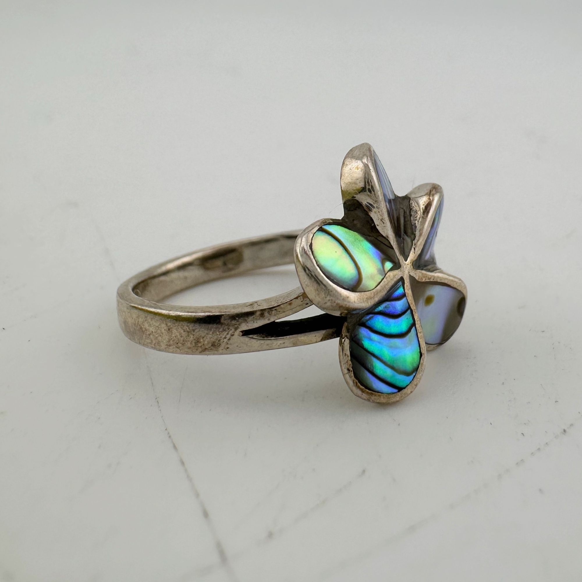 Other Natural Abalone Flower Ring in Sterling Silver Size 9.75 Size ONE SIZE - 10 Thumbnail