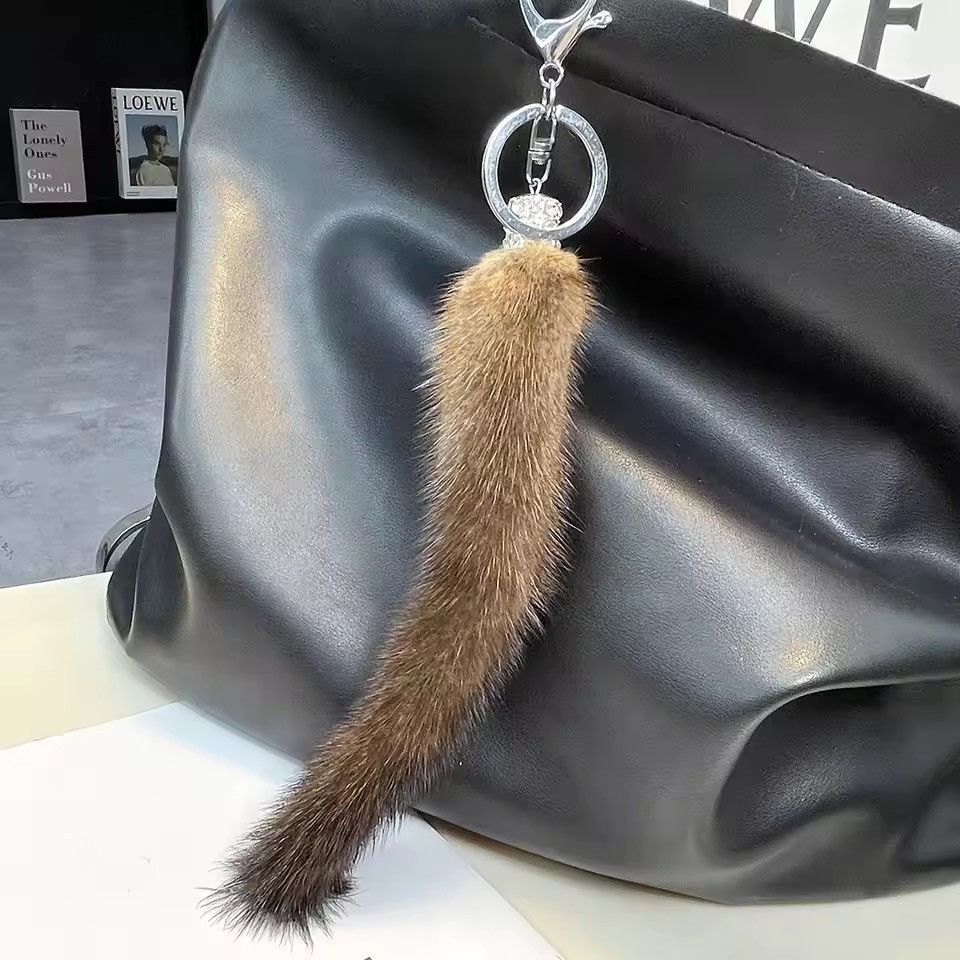 Japanese Brand Real Fur Mink Tail Keychain Size ONE SIZE - 3 Thumbnail