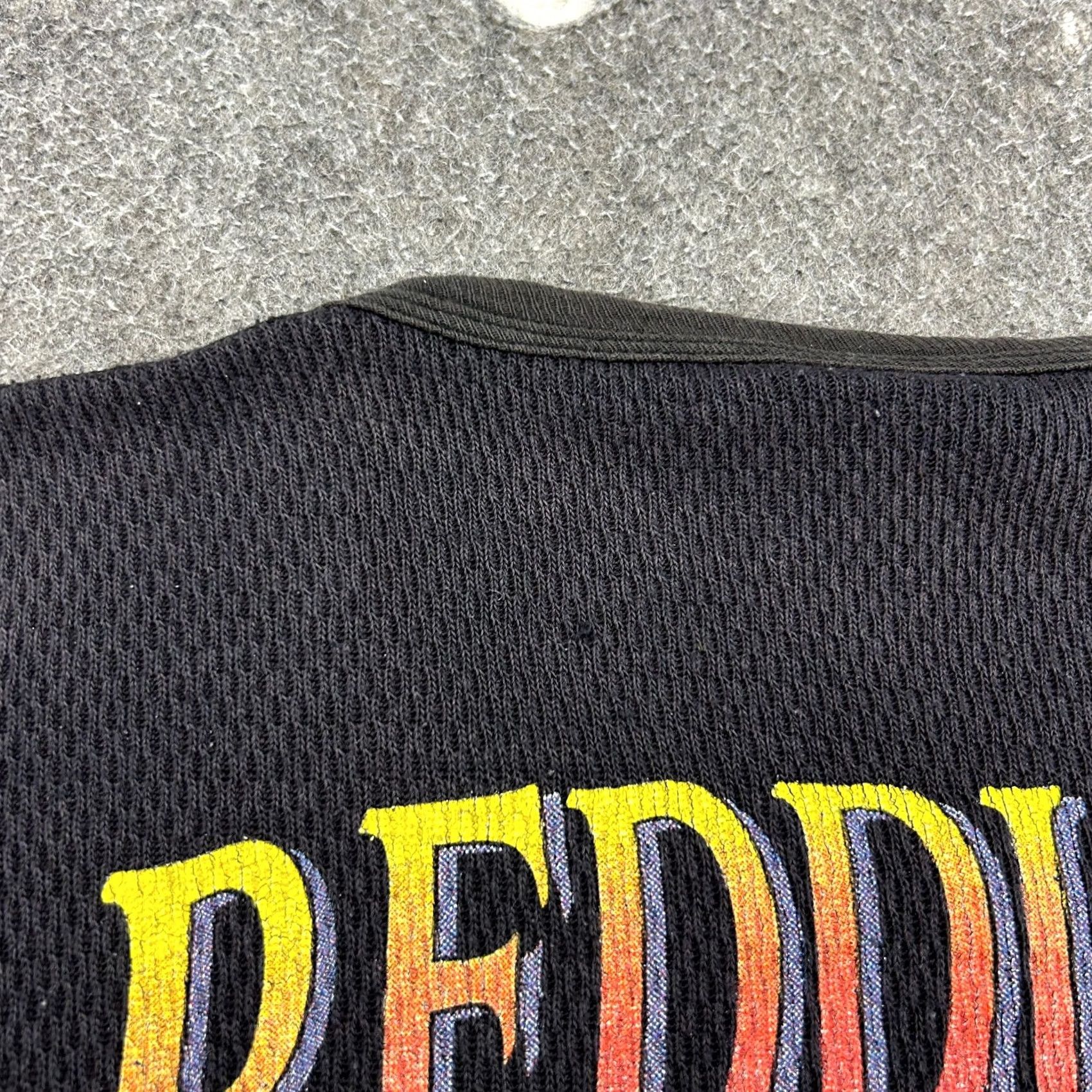 Harley Davidson VINTAGE Harley-Davidson Shirt Mens M Black Long Sleeve Thermal Flame 80s 90s USA Carhartt Logo Pockets Size US M / EU 48-50 / 2 - 5 Thumbnail
