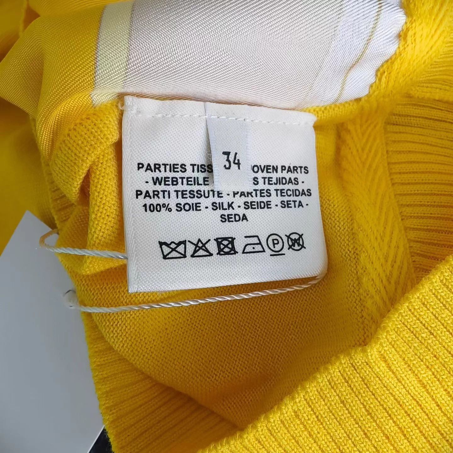 Hermes Hermes yellow wool knit short-sleeve 34 Size XS / US 0-2 / IT 36-38 - 4 Thumbnail