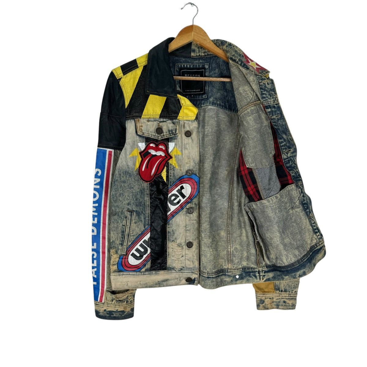 Reason ☀️REASON PATCHWORK DENIM ZIPPER JACKET Size US M / EU 48-50 / 2 - 10 Thumbnail