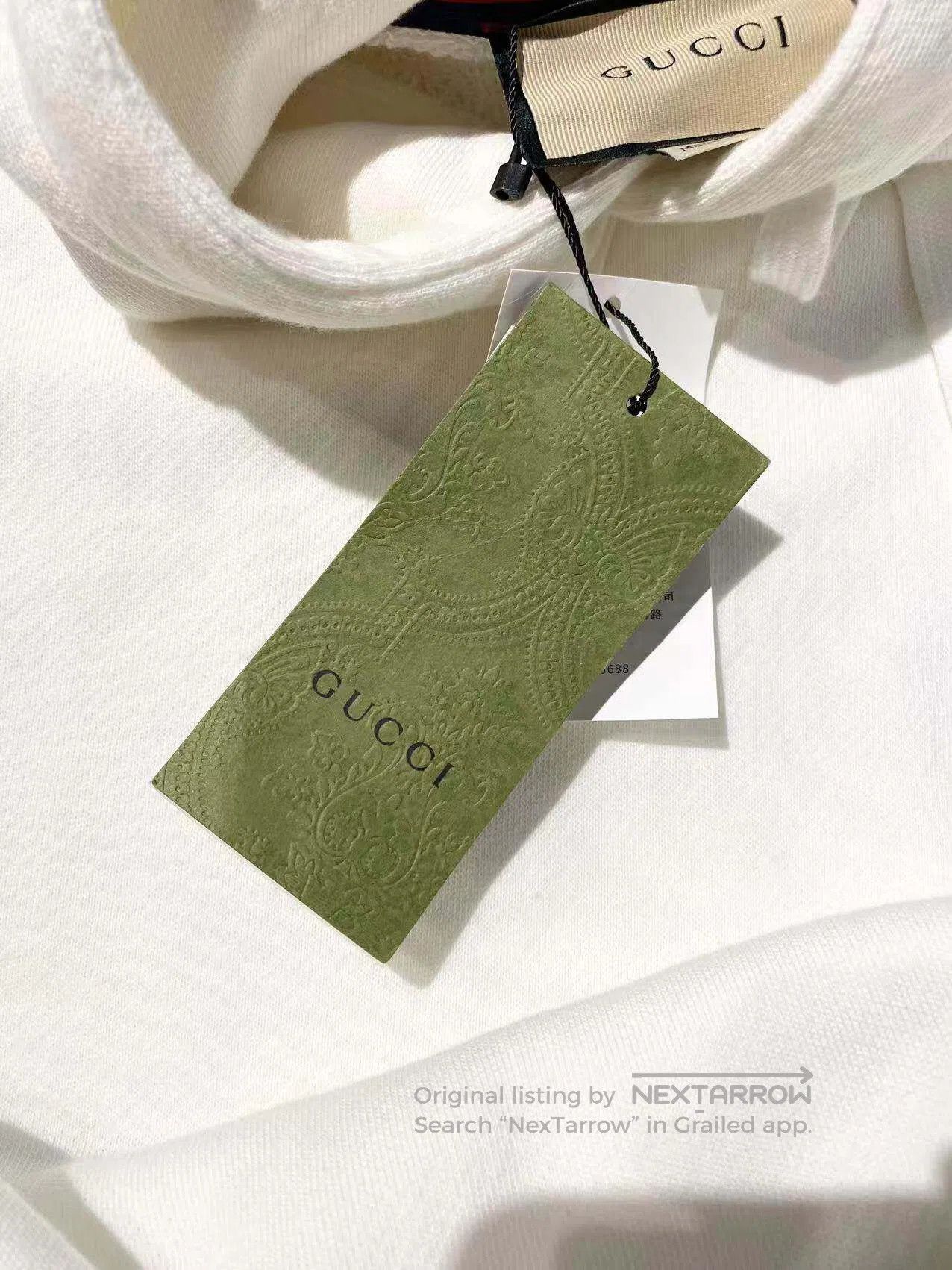 Gucci Guicci Double G embroidered letter logo hooded sweatshirt| Size M / US 6-8 / IT 42-44 - 7 Thumbnail