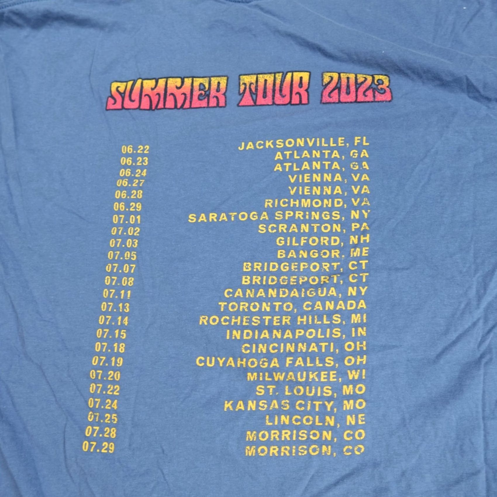 Doublet Tedeschi Trucks Band Shirt 2XL Blue Double Sided 2023 Summer Tour Size US XXL / EU 58 / 5 - 6 Thumbnail