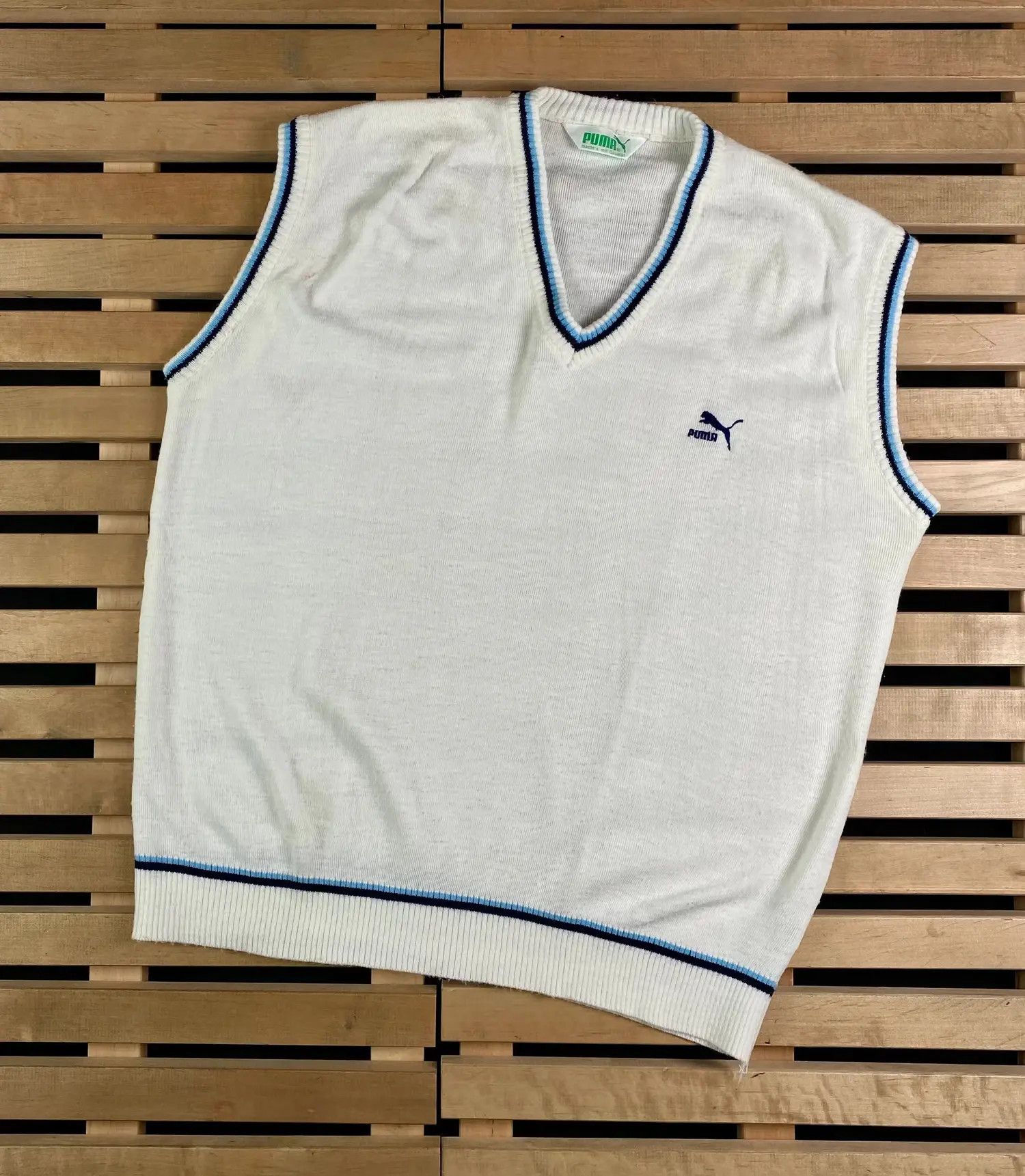 Puma × Vintage Mens Vest Jumper Puma Vintage Size 56 Size US XL / EU 56 / 4 - 1 Thumbnail