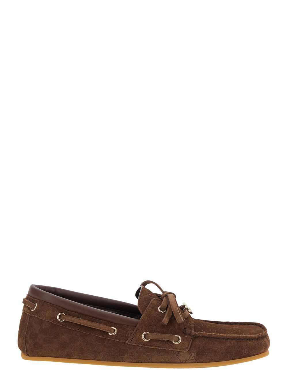 Gucci Brown Loafers with GG Plate on the Front in GG Suede for Women Size US 9 / IT 39 - 1 Thumbnail