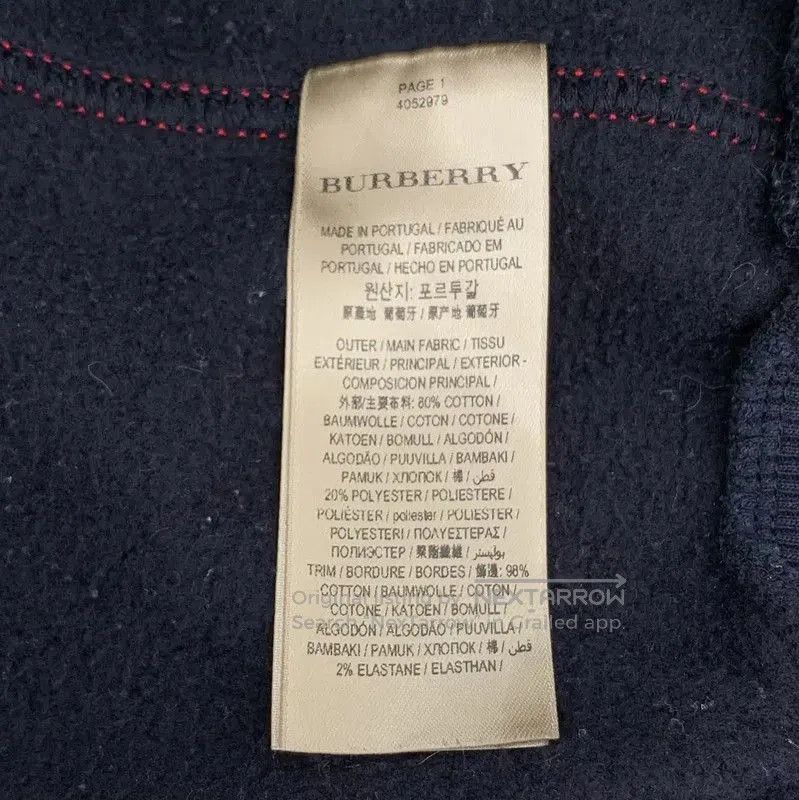 Burberry Burberry Navy Cotton Women's Sweatshirt. Size S / US 4 / IT 40 - 6 Thumbnail