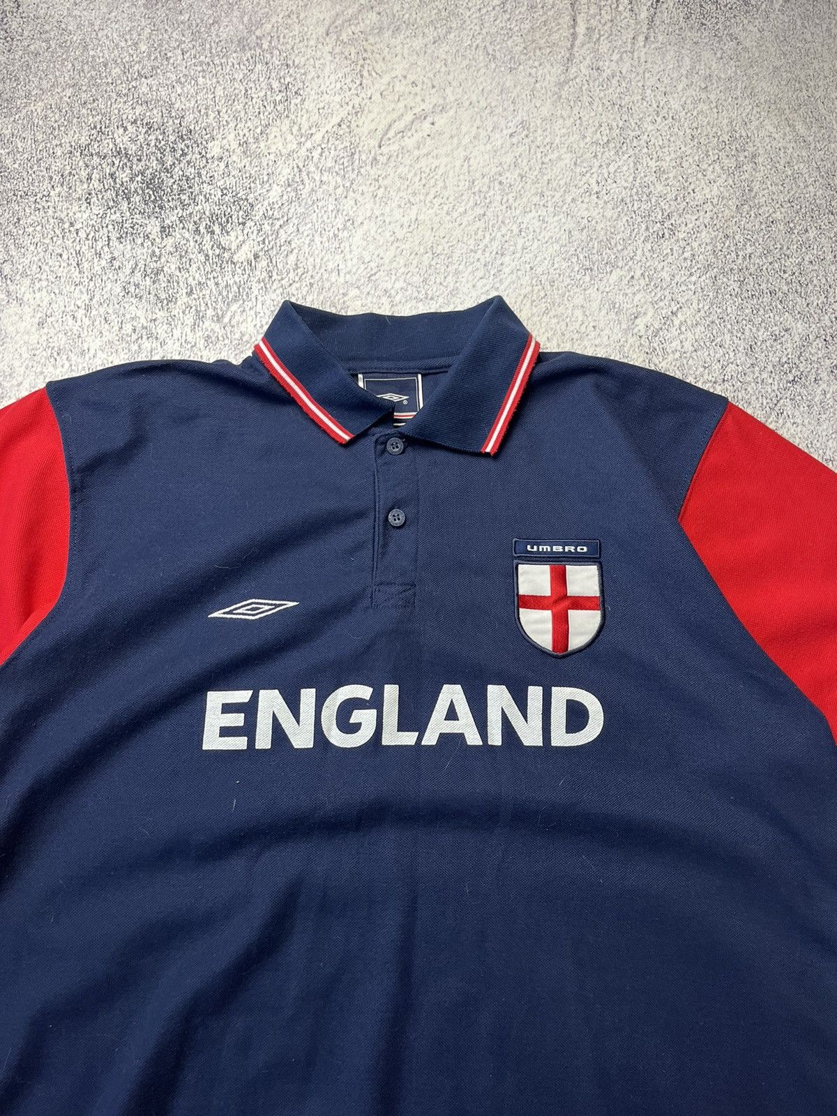 Umbro Vintage Umbro England soccer jersey polo size M Size US M / EU 48-50 / 2 - 8 Thumbnail