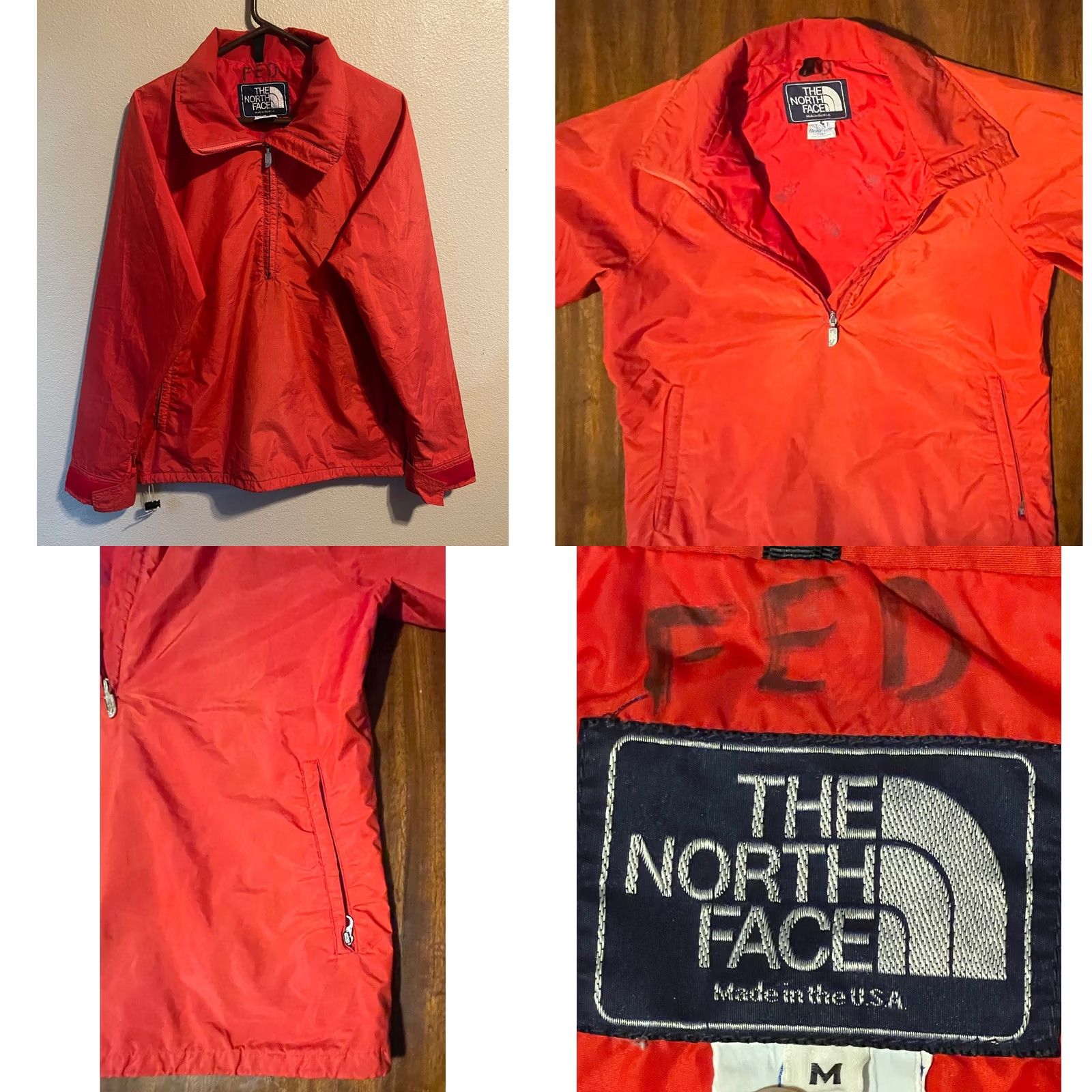 The North Face VINTAGE The North Face Windbreaker Jacket Mens L Red Pullover Zip Nylon USA Made In USA Short. Size US L / EU 52-54 / 3 - 8 Thumbnail
