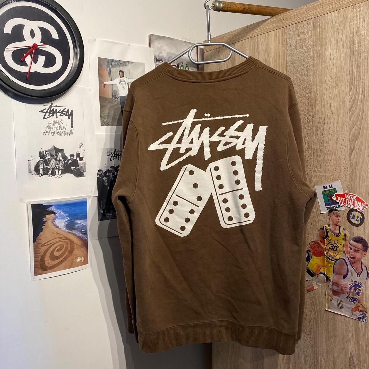Stussy Stussy Domino Basic Logo Sweatshirt 🟫 Size US M / EU 48-50 / 2 - 2 Thumbnail