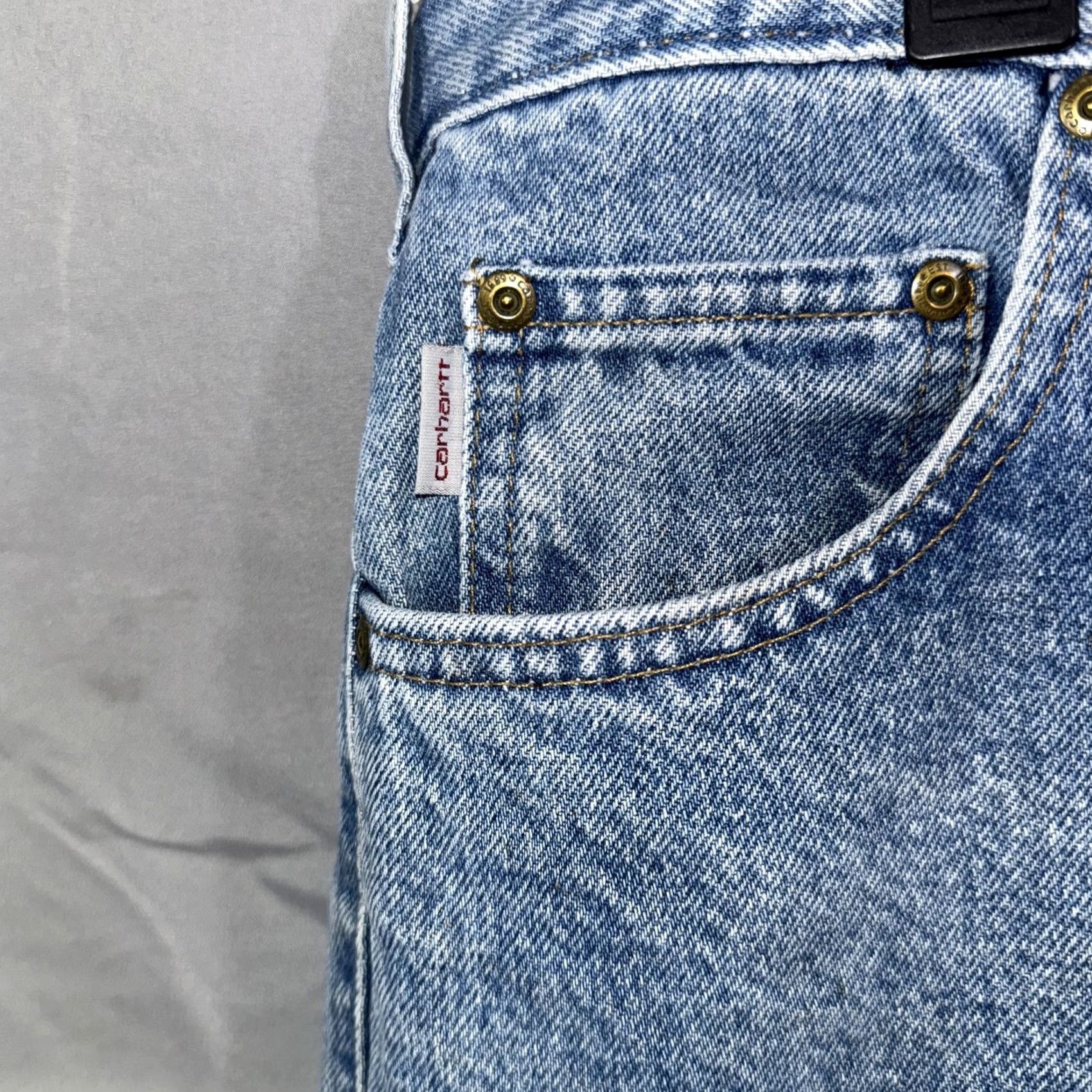 Carhartt VINTAGE Carhartt Jeans Mens 40x30 Blue Relaxed Fit Distressed Paint Workwear Denim Pants Size US 40 / EU 56 - 5 Thumbnail