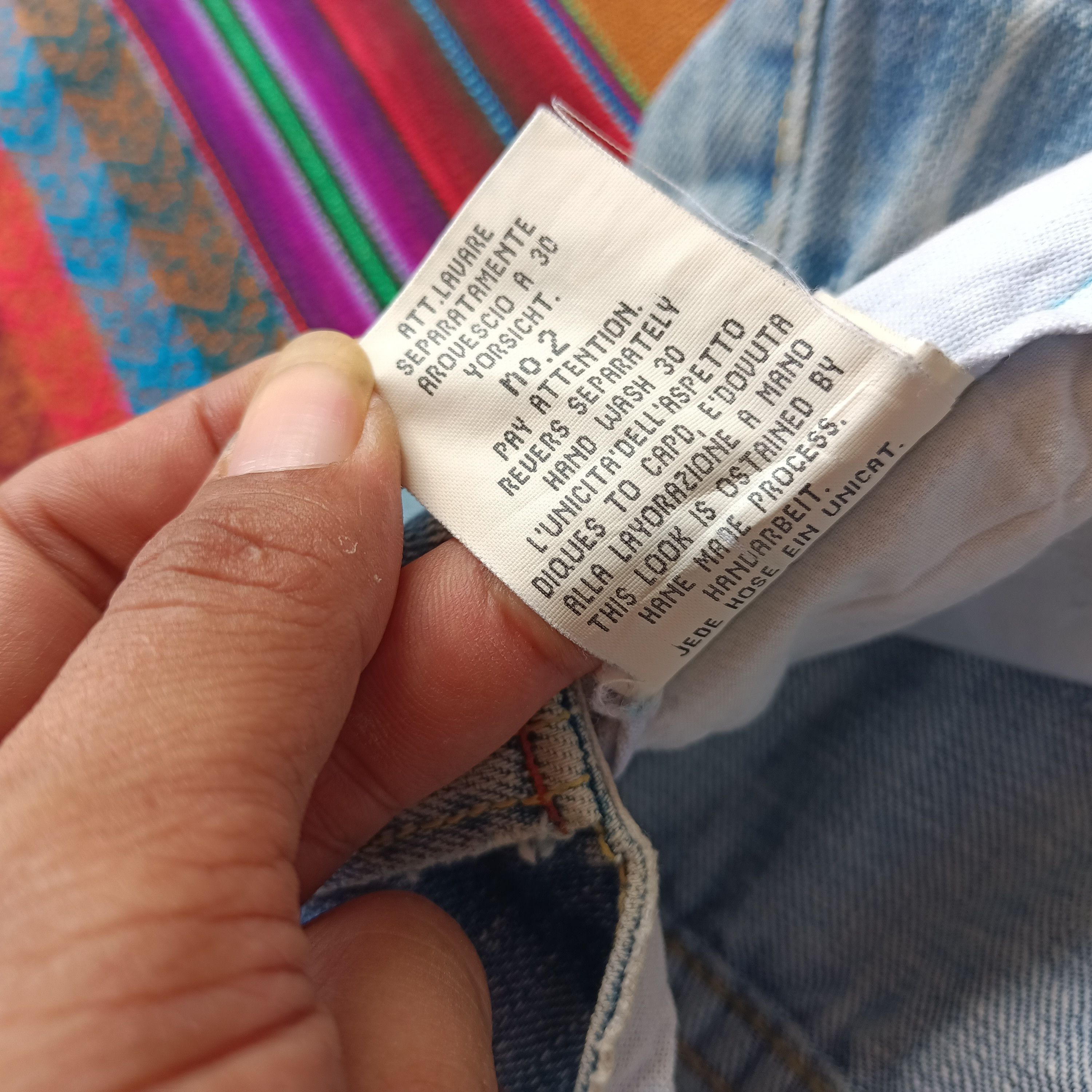 Tornado Mart Red papper Japan rainbow stitch flare denim Size US 30 / EU 46 - 10 Thumbnail
