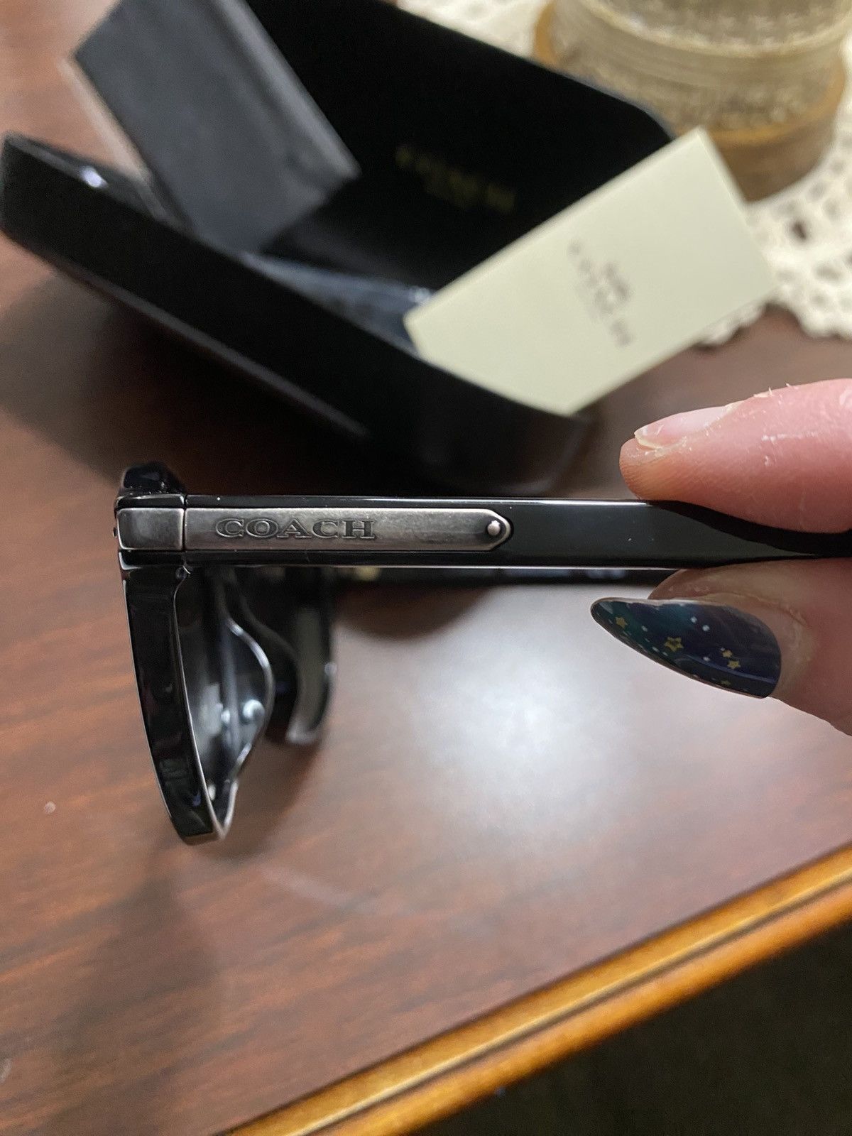 Coach COACH Round Framed Black Sunglasses Size ONE SIZE - 2 Thumbnail