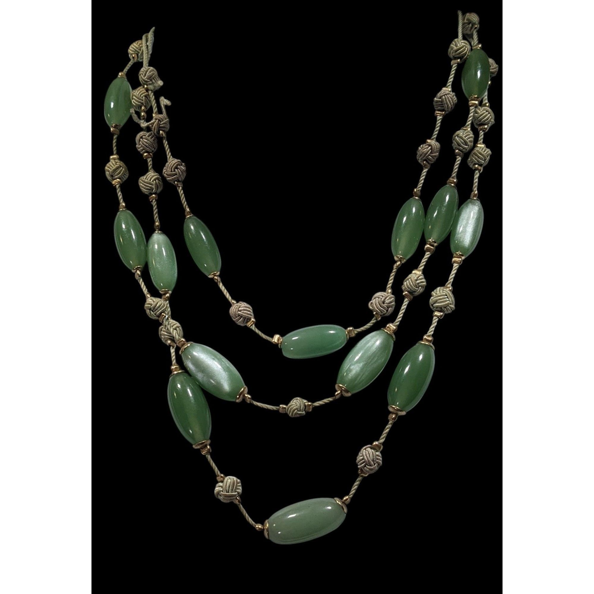 Liz Claiborne Vintage Liz Claiborne Green Moonglow Lucite Layered Knotted Size ONE SIZE - 5 Thumbnail