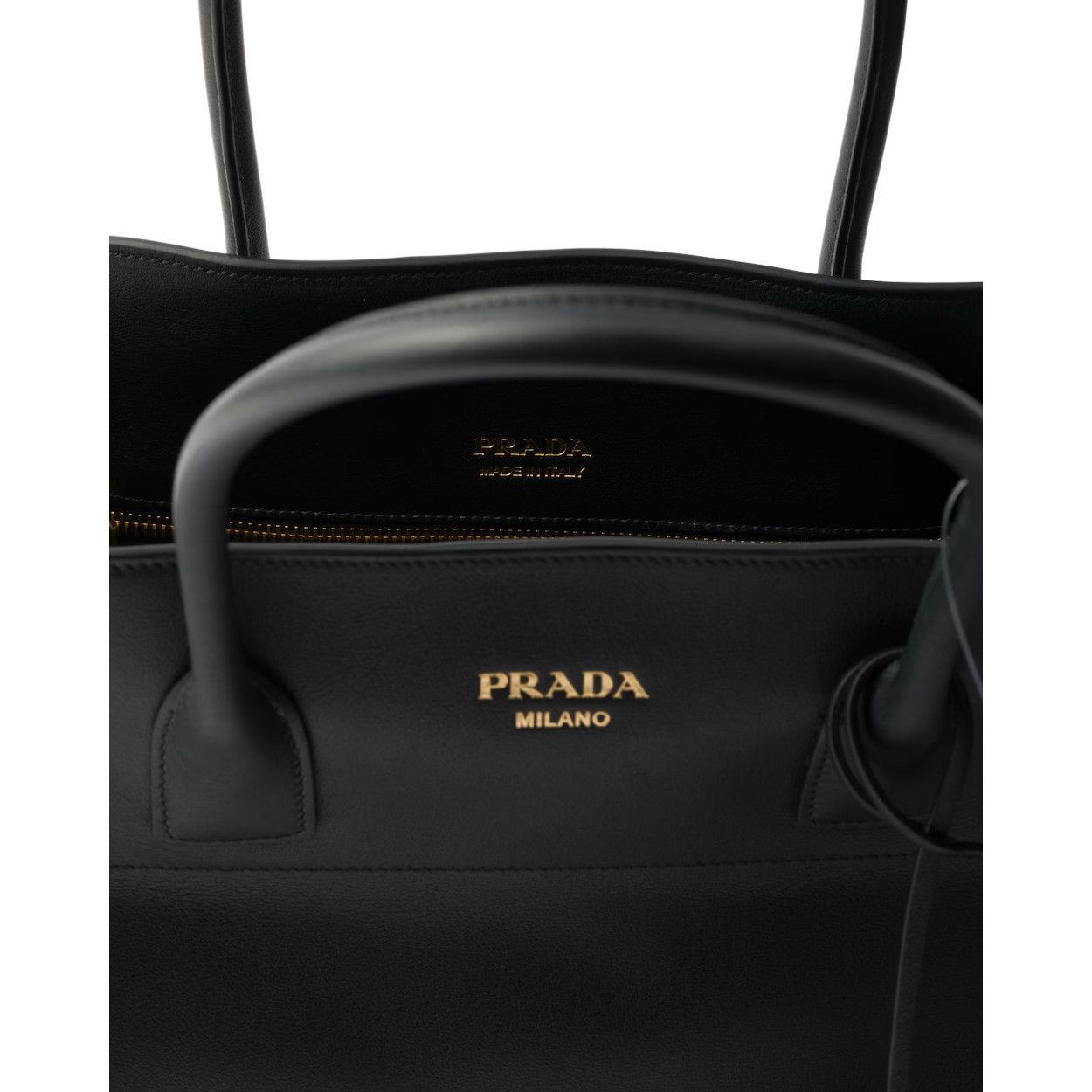Prada PRADA $4300 Black Leather Large Tote Bag New & Authentic Size ONE SIZE - 4 Thumbnail