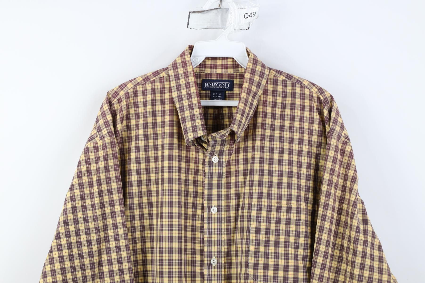 Lands' End Vintage 90s Lands End Collared Button Down Shirt Plaid Size US XL / EU 56 / 4 - 2 Thumbnail