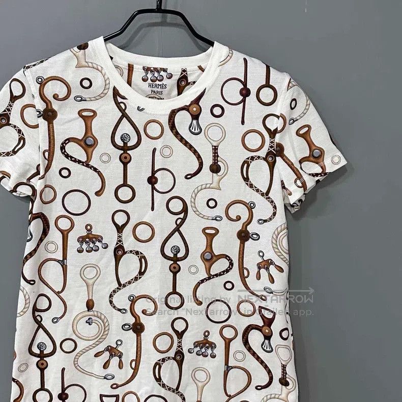 Hermes Hermes Horse Tack Pattern Short Sleeve Size XS / US 0-2 / IT 36-38 - 2 Thumbnail