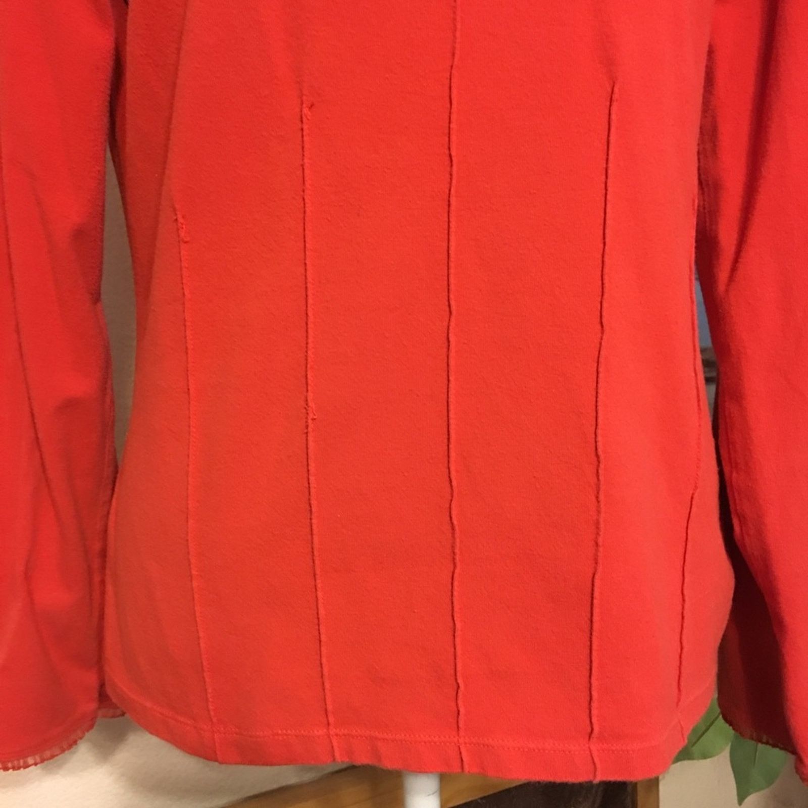 Other Metro Style tomato red long sleeve ribbon top M Size M / US 6-8 / IT 42-44 - 4 Thumbnail
