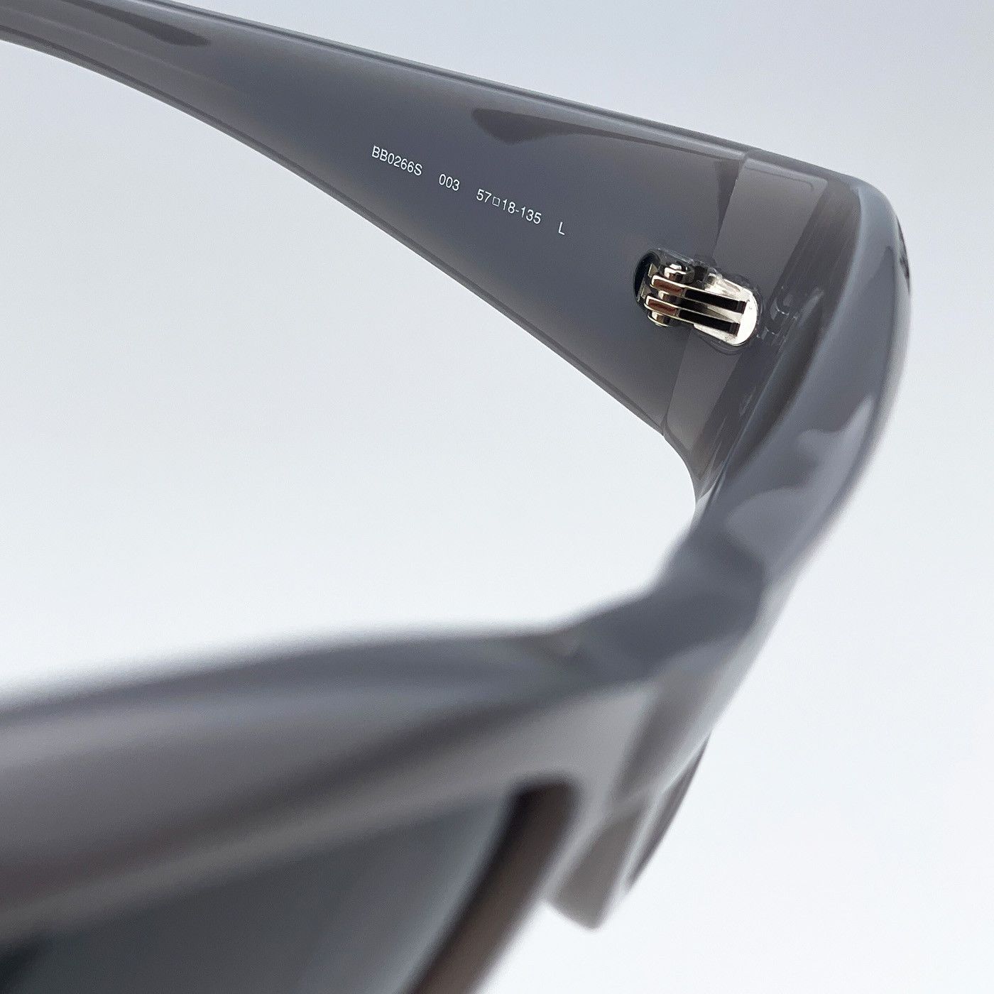 Balenciaga NEW Balenciaga BB0266S 003 Grey Rectangle Unisex Sunglasses Size ONE SIZE - 11 Thumbnail