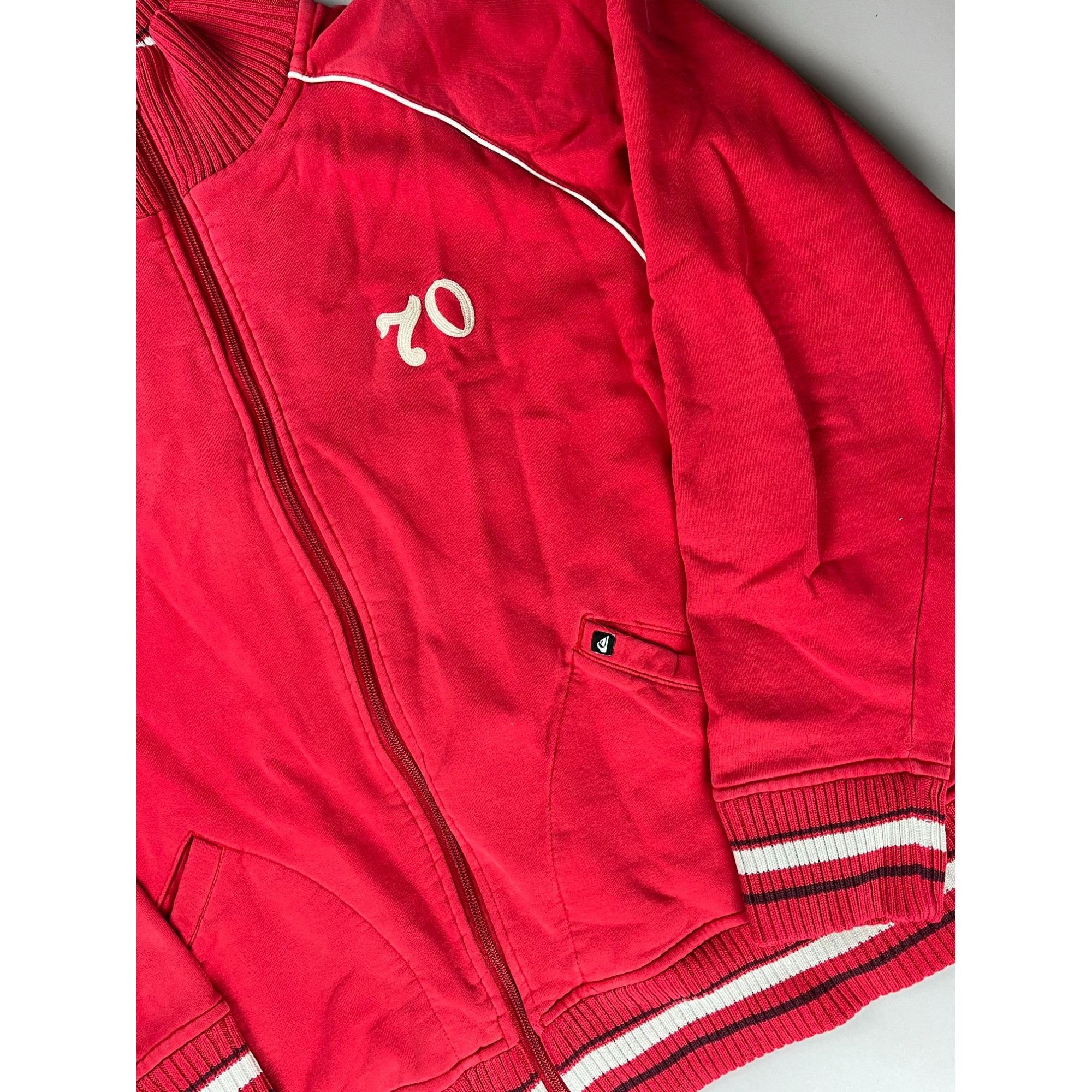 Quiksilver × Vintage Quiksilver Boys Red Lined Zip-Up Jacket Size US M / EU 48-50 / 2 - 3 Thumbnail
