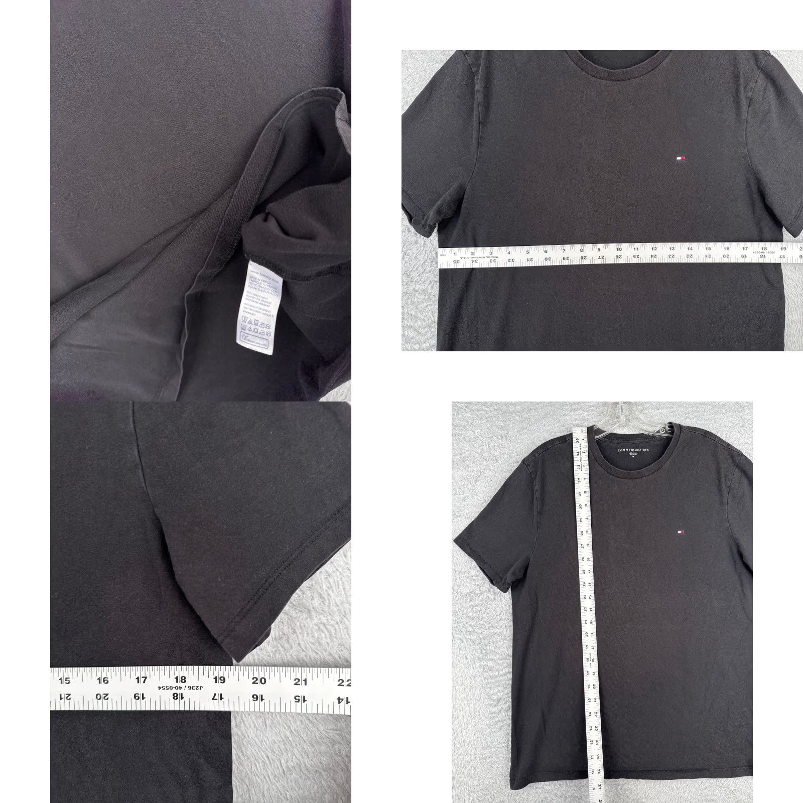 Tommy Hilfiger Tommy Hilfiger Shirt Men Medium Black Short Sleeve Crew Neck Cotton Logo Casual Size US M / EU 48-50 / 2 - 8 Thumbnail