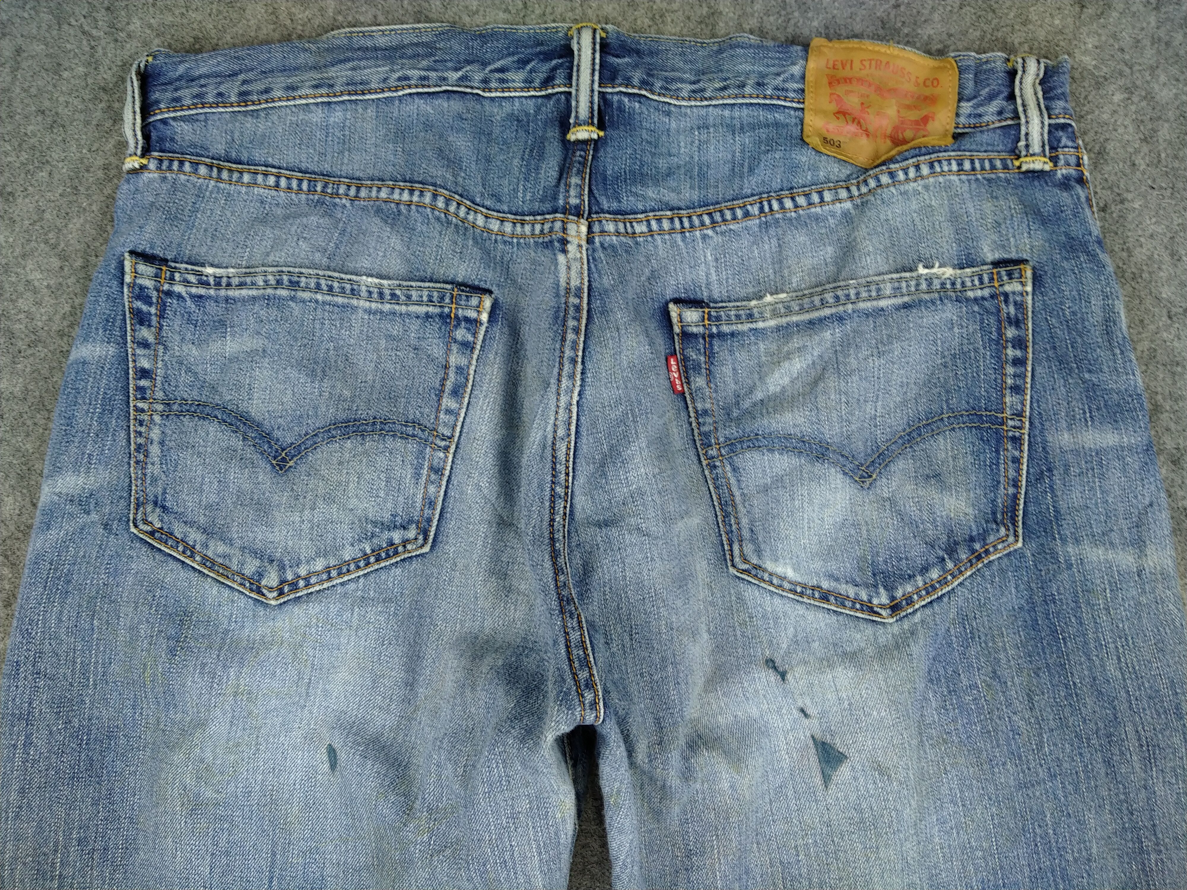 Levi's Faded Blue Levi's 503 Jeans 37x28 Denim -JG041 Size US 37 - 4 Thumbnail