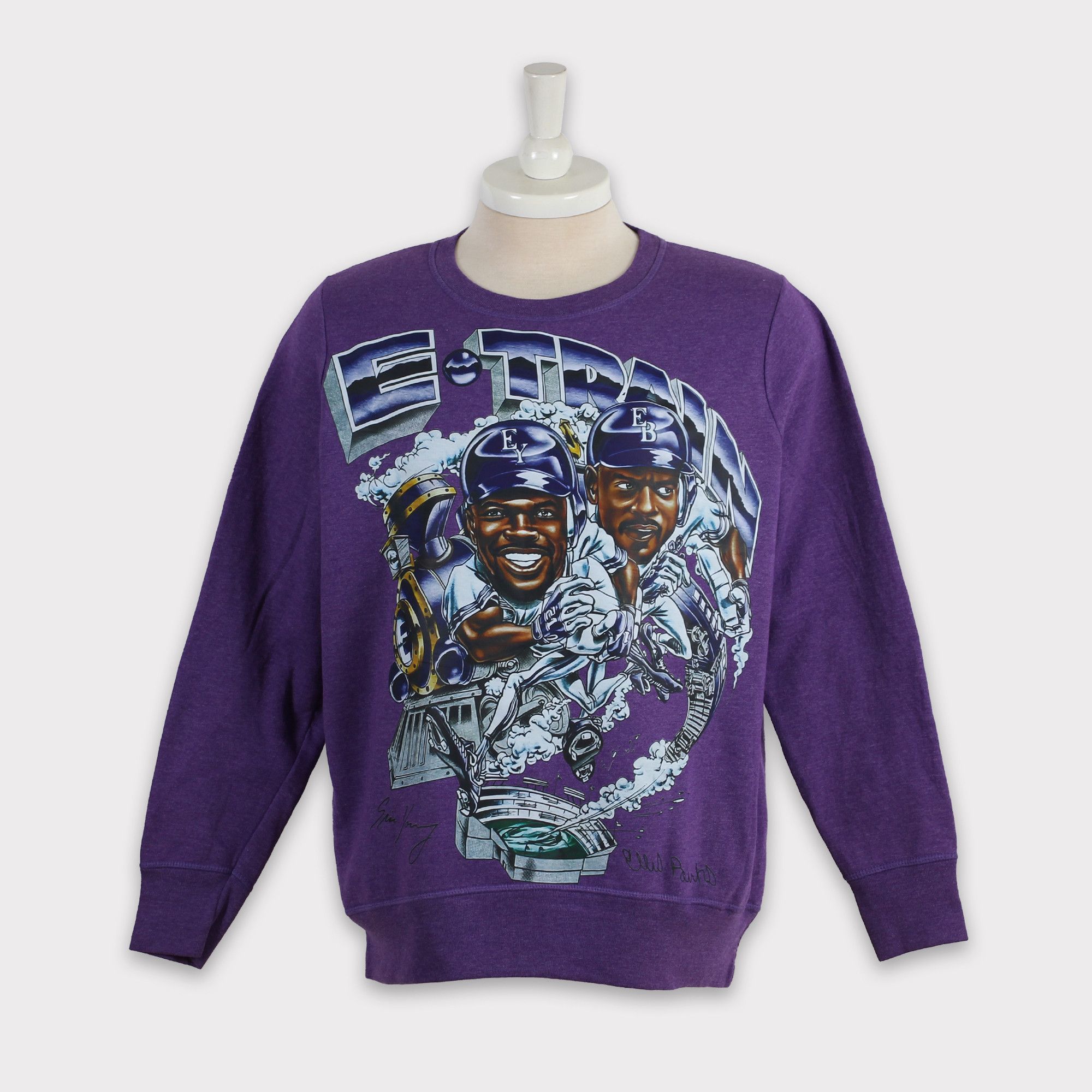 image of America x Mlb Vintage 00S Colorado Rockies Sweatshirt/shirt/tshirt/gift in Purple (Size Large)