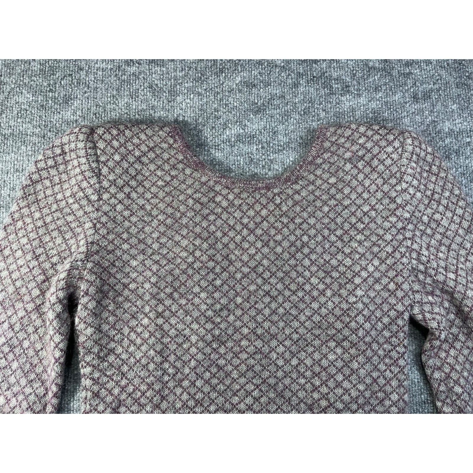 Valentino VTG Valentino Boutique Purple/Gray cardigan Sweater Wool S Size S / US 4 / IT 40 - 18 Thumbnail