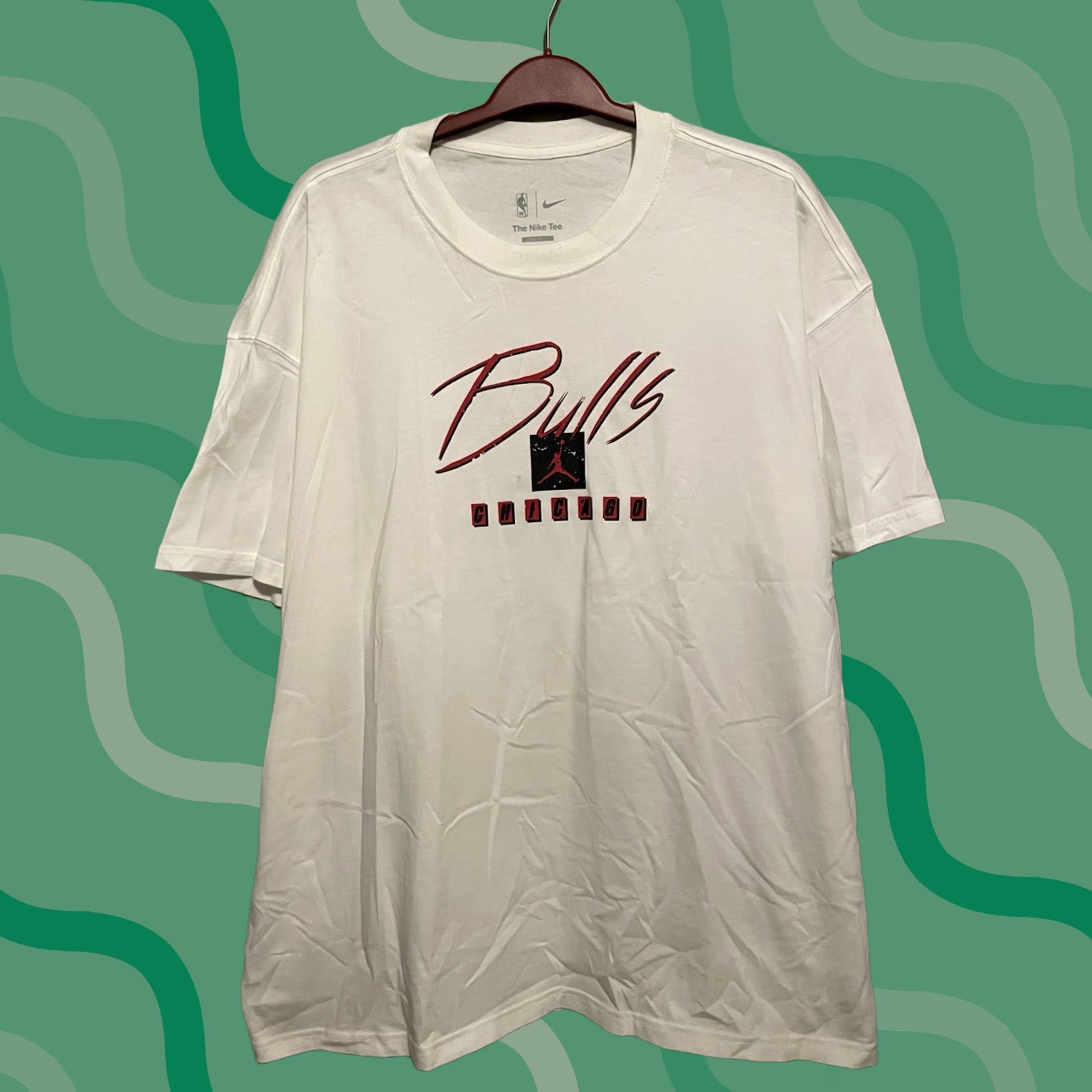 Nike Nike Jordan NBA Chicago Bulls White T-Shirt 2XL Mens Crew Neck Short Sleeve Relaxed Fit Regular Cotton Decade Bulls Clothing Size US XXL / EU 58 / 5 - 1 Thumbnail