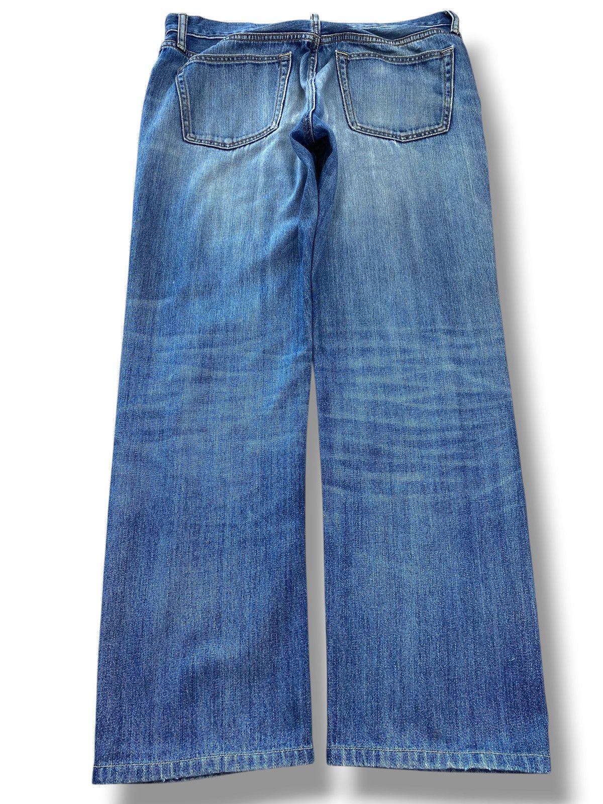 Uniqlo Uniqlo Blue Wash Style Straight Leg Jeans Size US 35 - 3 Thumbnail