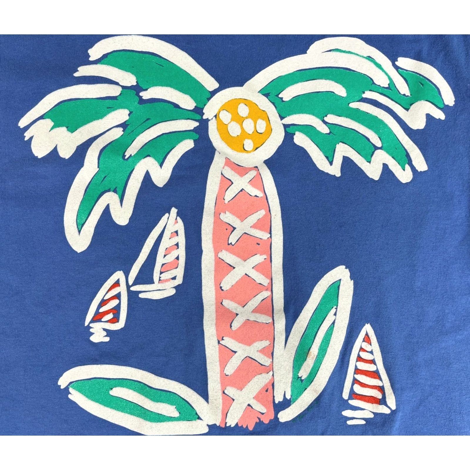 4SDESIGNS VINTAGE Ken Done for B.J. Designs T-Shirt Women’s Sz M Blue 80s Cotton Short Sleeve Made in USA Size M / US 6-8 / IT 42-44 - 3 Thumbnail