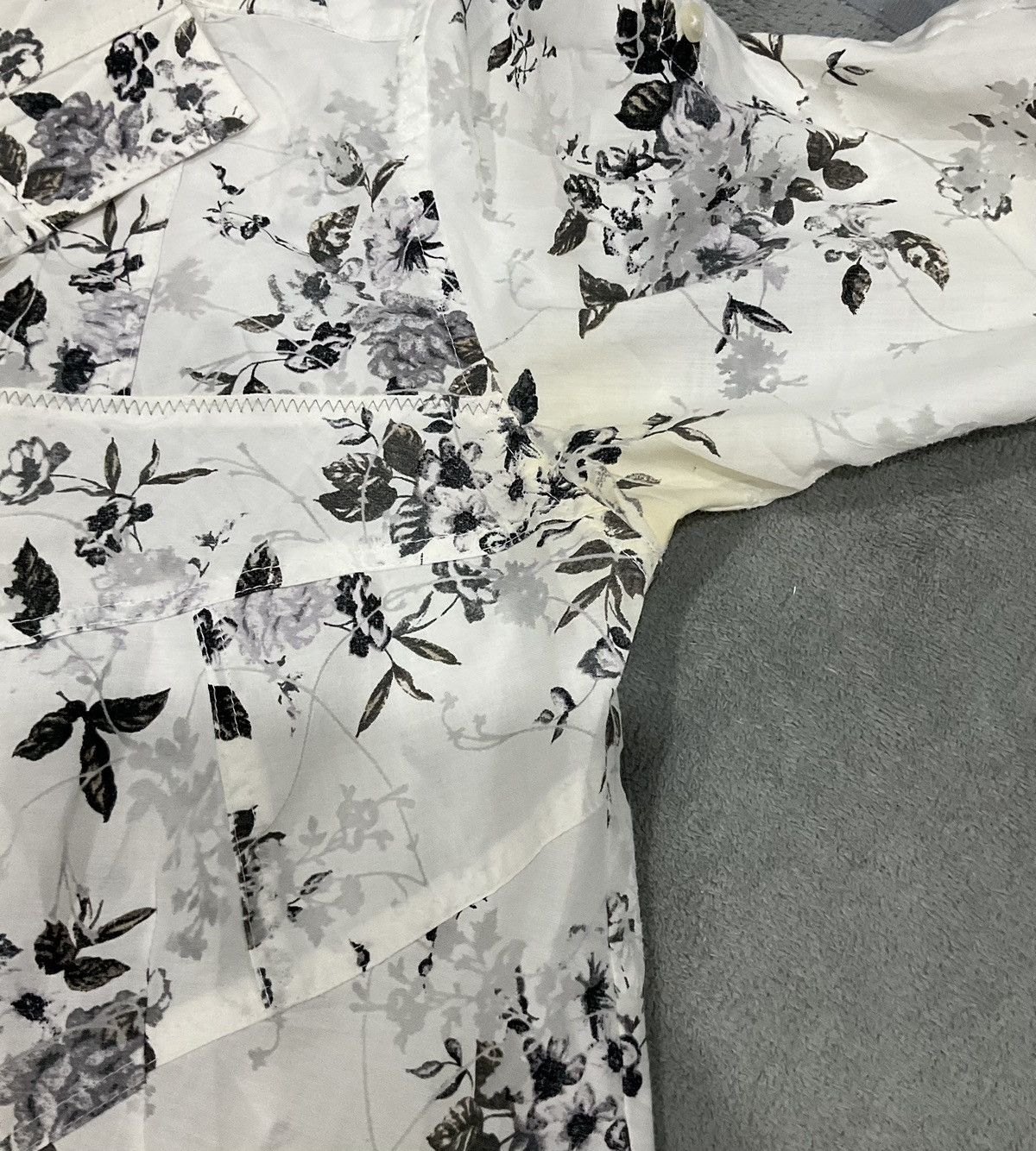 Japanese Brand × Tornado Mart TORNADO MART White Floral Shirt/Outer 3q Size US S / EU 44-46 / 1 - 11 Thumbnail