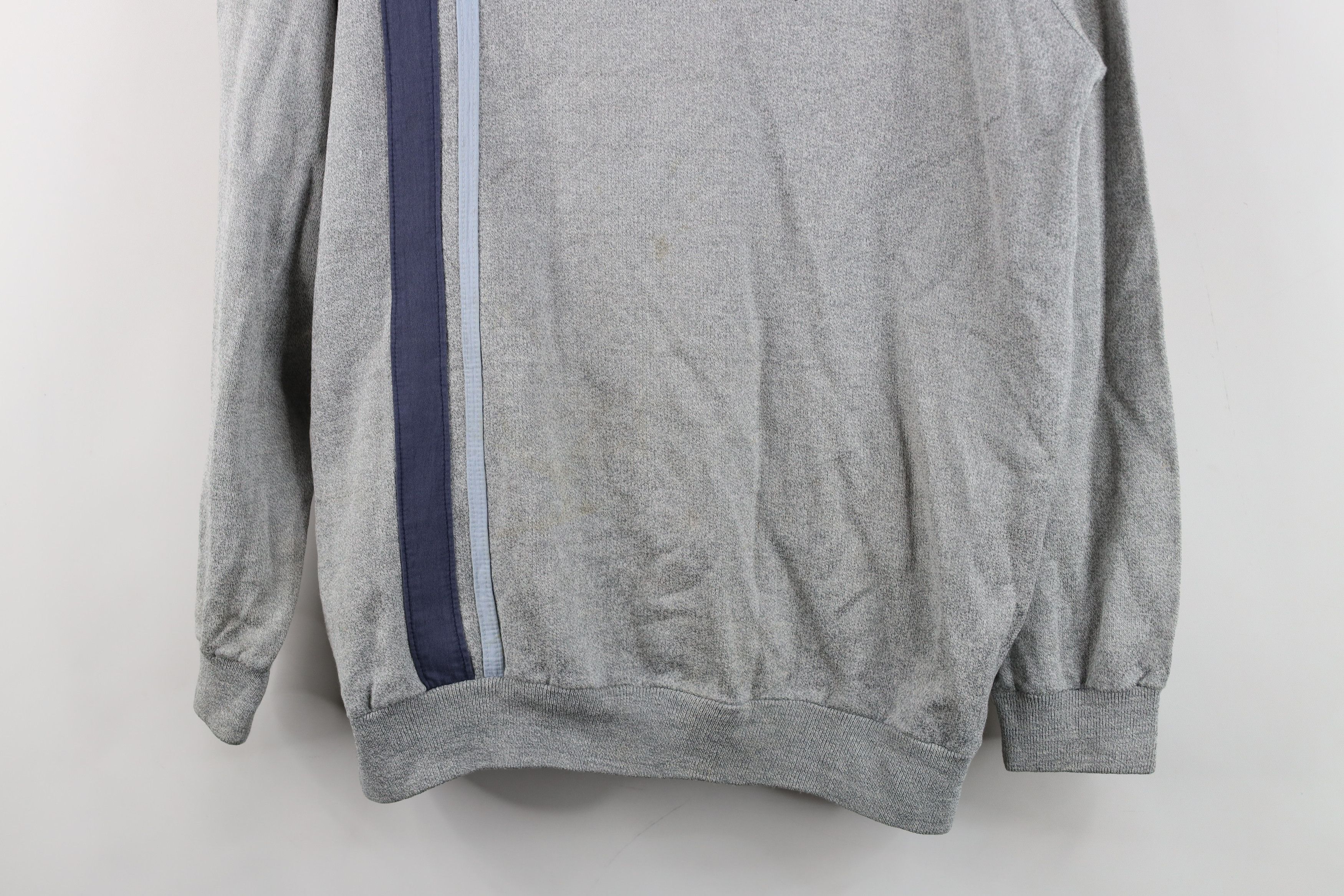 Speedo Vintage 70s Speedo Striped Hoodie Sweatshirt Heather Gray Size US M / EU 48-50 / 2 - 3 Thumbnail