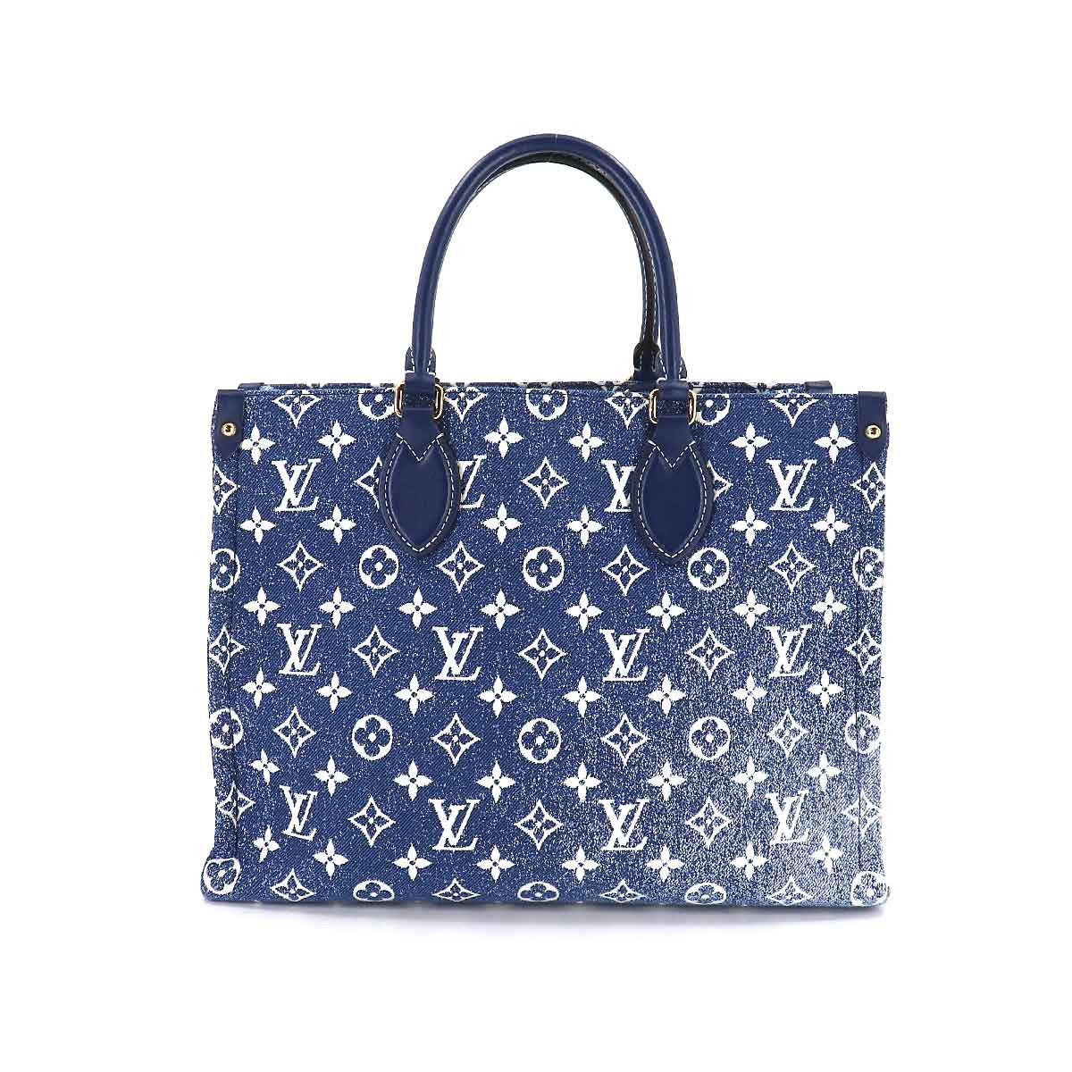 Louis Vuitton Monogram Jacquard Denim Onthego MM 2way Tote Shoulder Bag