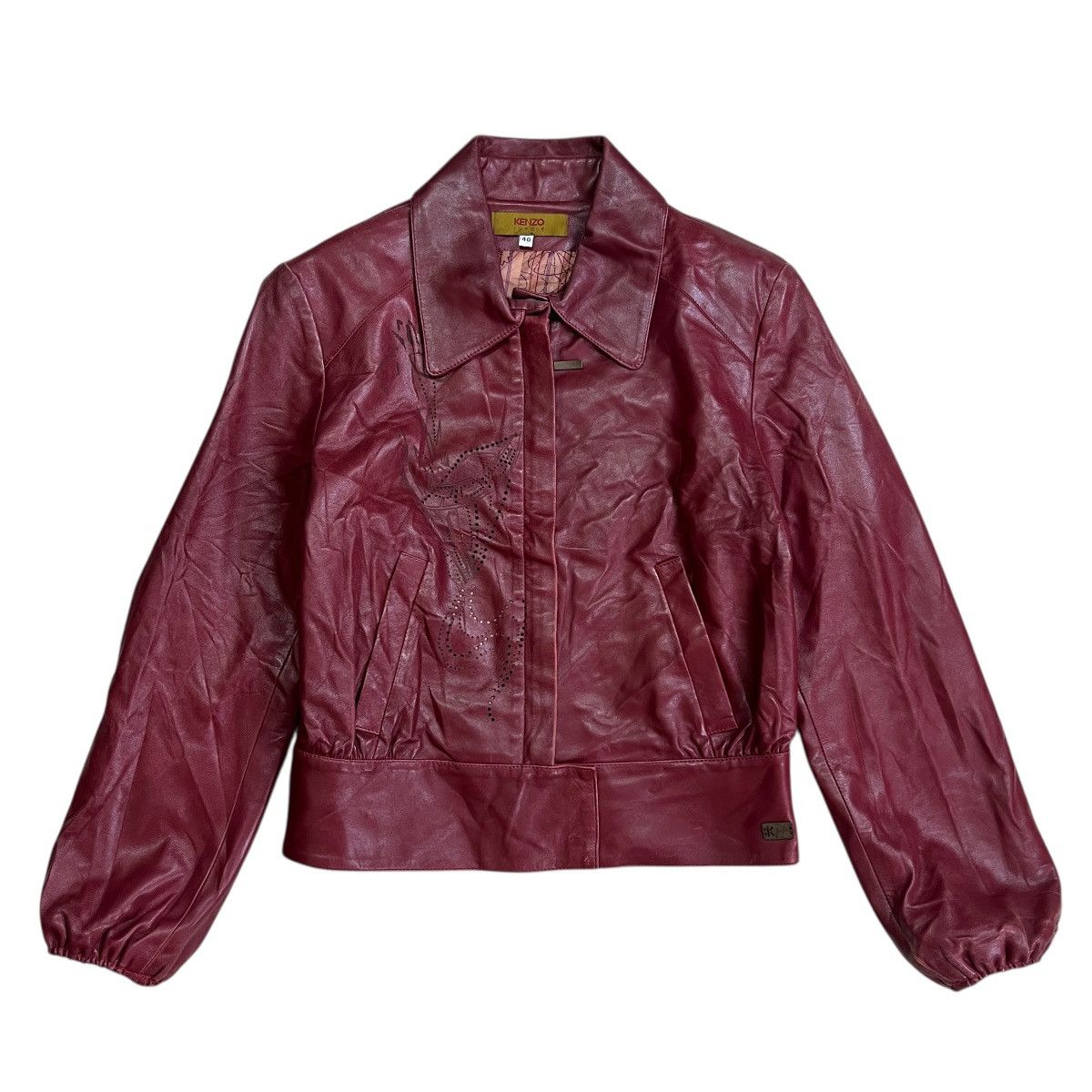 Kenzo 🔥 KENZO JUNGLE LEATHER BLOUSON CASUAL JACKET MADE IN FRANCE Size M / US 6-8 / IT 42-44 - 1 Thumbnail