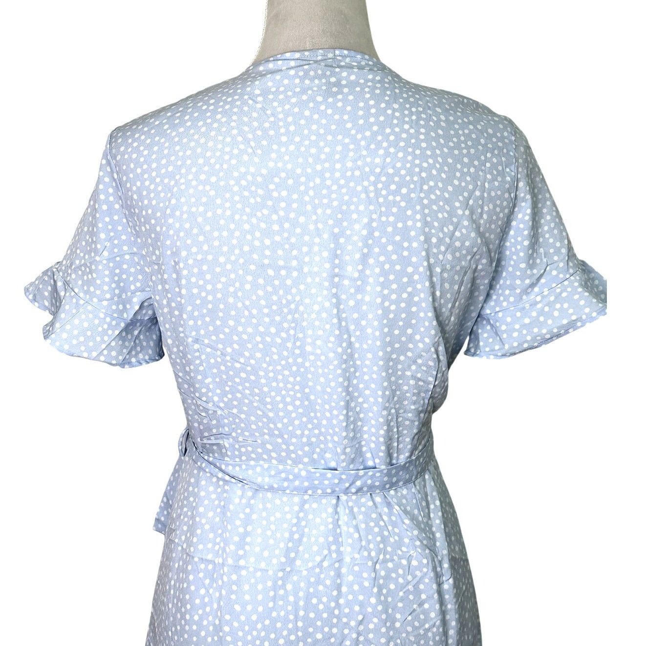 Other Vero Moda Wrap Dress Polka Dot Belted Blue White M NWOT Size M / US 6-8 / IT 42-44 - 6 Thumbnail
