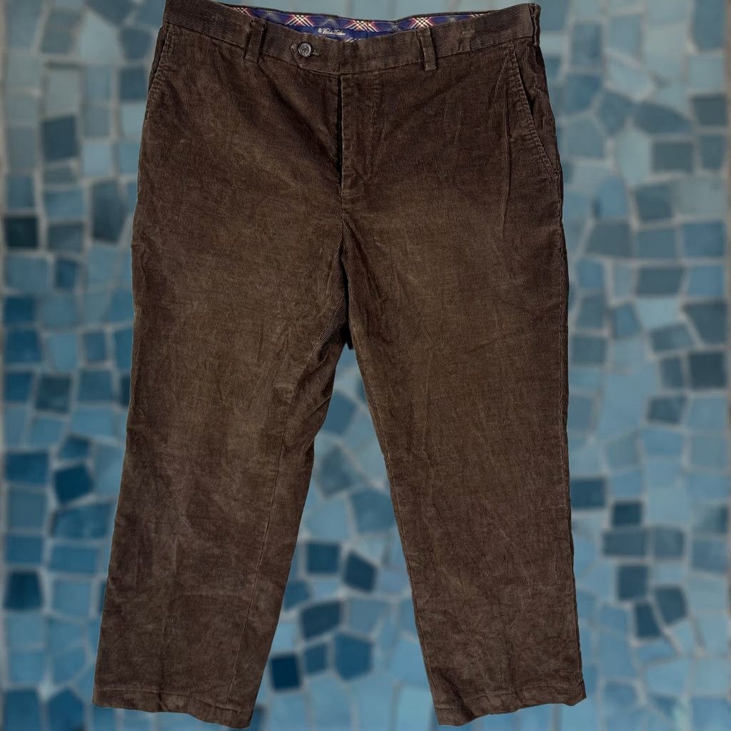 Brooks Brothers Brooks Brothers Milano Pants Mens 36x26 Brown Corduroy Preppy Hemmed Trouser Size US 36 / EU 52 - 1 Thumbnail