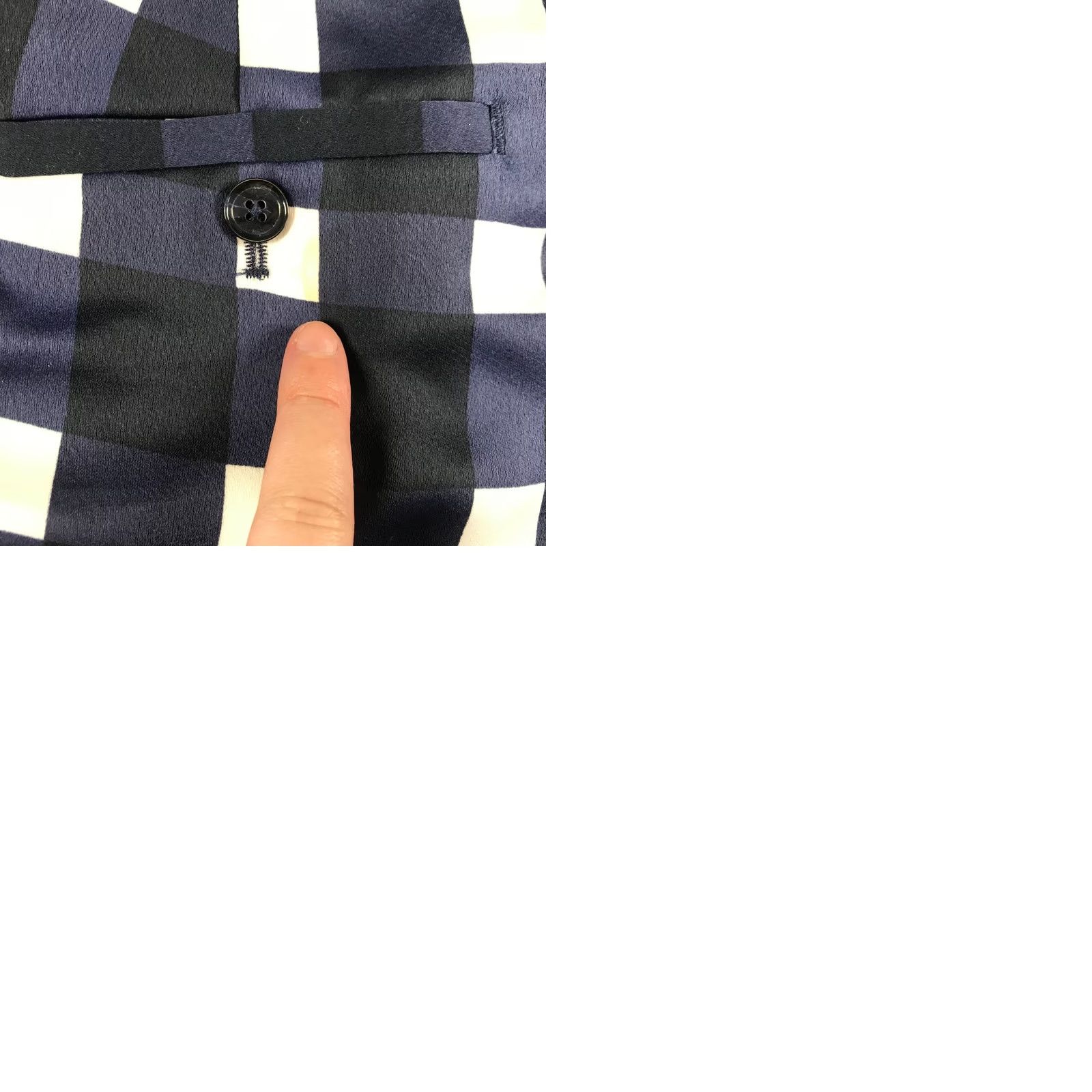 Banana Republic Banana Republic Avery Pants Petite 2 Slim Navy Blue White Gingham Check Ankle Size 26" / US 2 / IT 38 - 10 Thumbnail