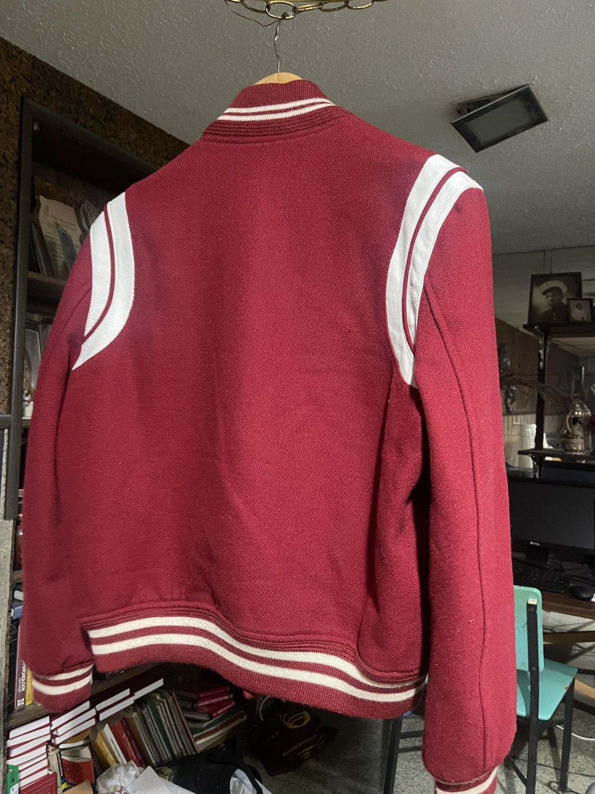 Saint Laurent Paris Red Saint Laurent Teddy 50 Hedi Slimane Size US M / EU 48-50 / 2 - 2 Thumbnail