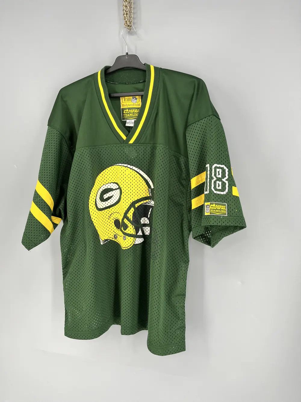 NFL × Vintage 1991's GREEN BAY PACKERS CAMPRI TEAMLINE JERSEY L Size US L / EU 52-54 / 3 - 3 Thumbnail