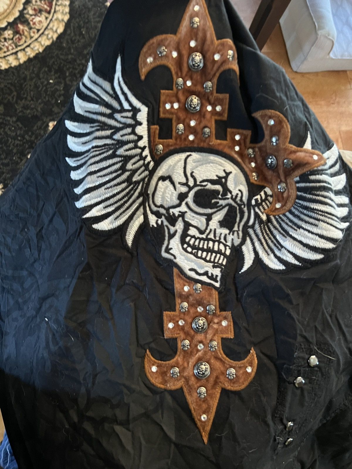 Other CRAZY EMBROIDERED and STUDDED Rebel Spirit Button Up Size US L / EU 52-54 / 3 - 2 Thumbnail