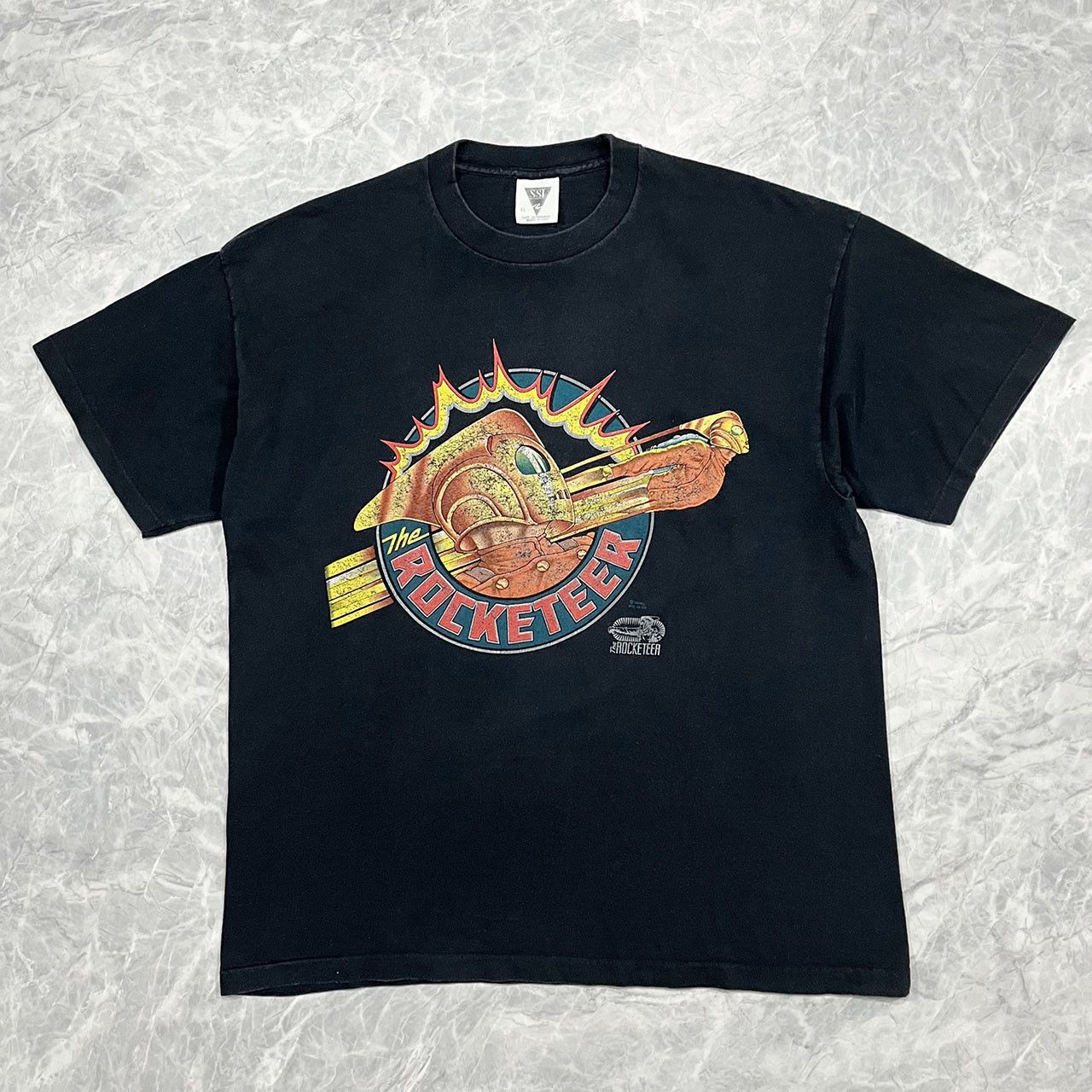VTG 90s DISNEY THE ROCKETEER T-SHIRT SSI MADE IN USA BLACK