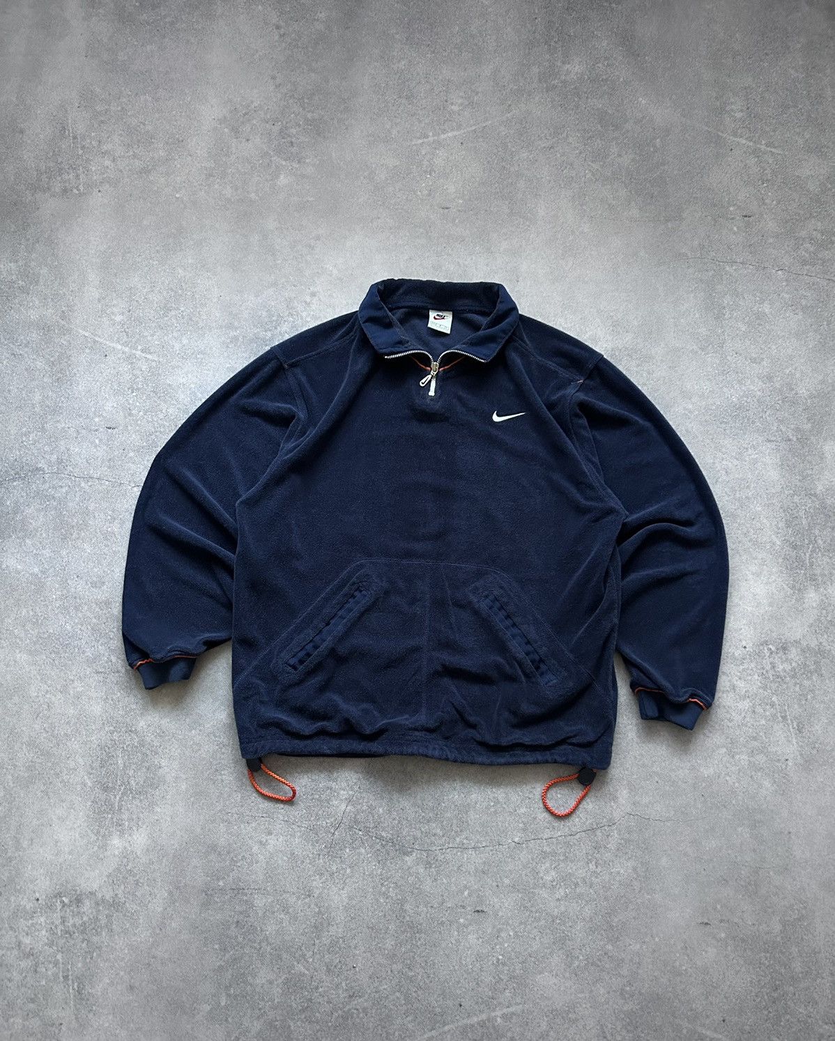 Nike Very rare⚡️Vintage Nike velour 1/4 zip sweatshirt 90s Size US S / EU 44-46 / 1 - 1 Thumbnail
