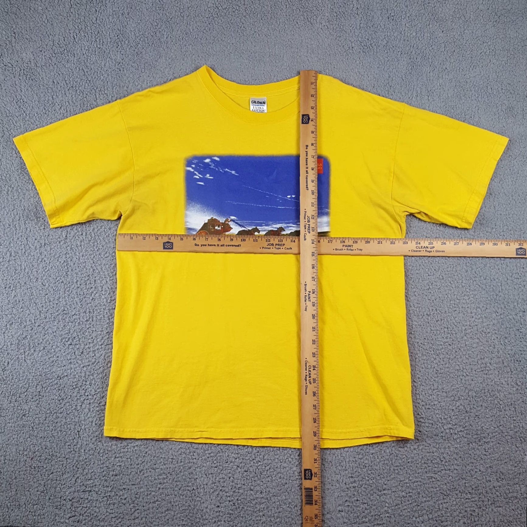 Gildan Vintage Wells Fargo Western Horse & Buggy Men's XL Cowboy T Shirt Southwestern Size US XL / EU 56 / 4 - 7 Thumbnail