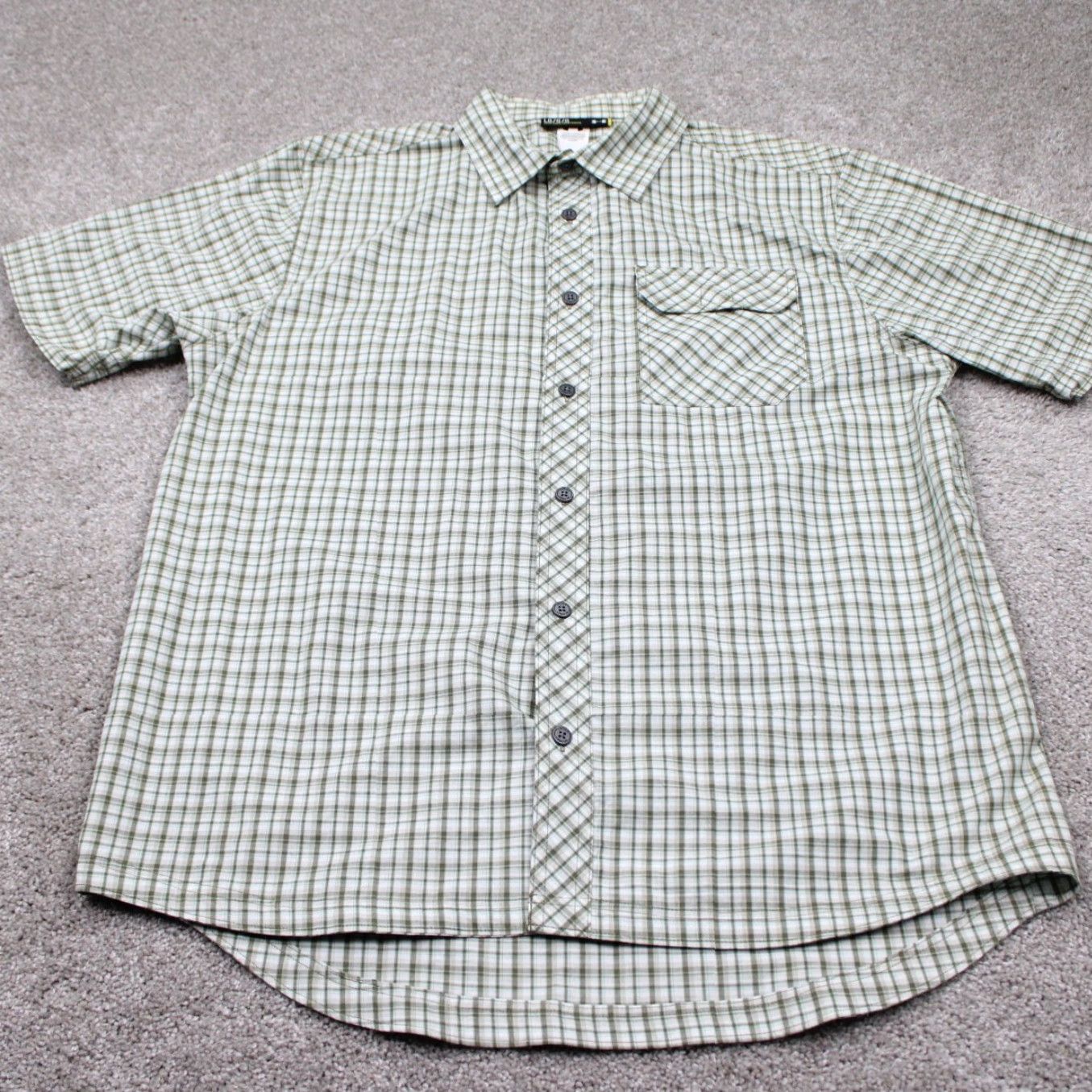 Under Armour Under Armour Shirt Mens Large Green/White Plaid UA Long Sleeve Button-Up Cotton Flannel Casual Workwear Size US L / EU 52-54 / 3 - 2 Thumbnail