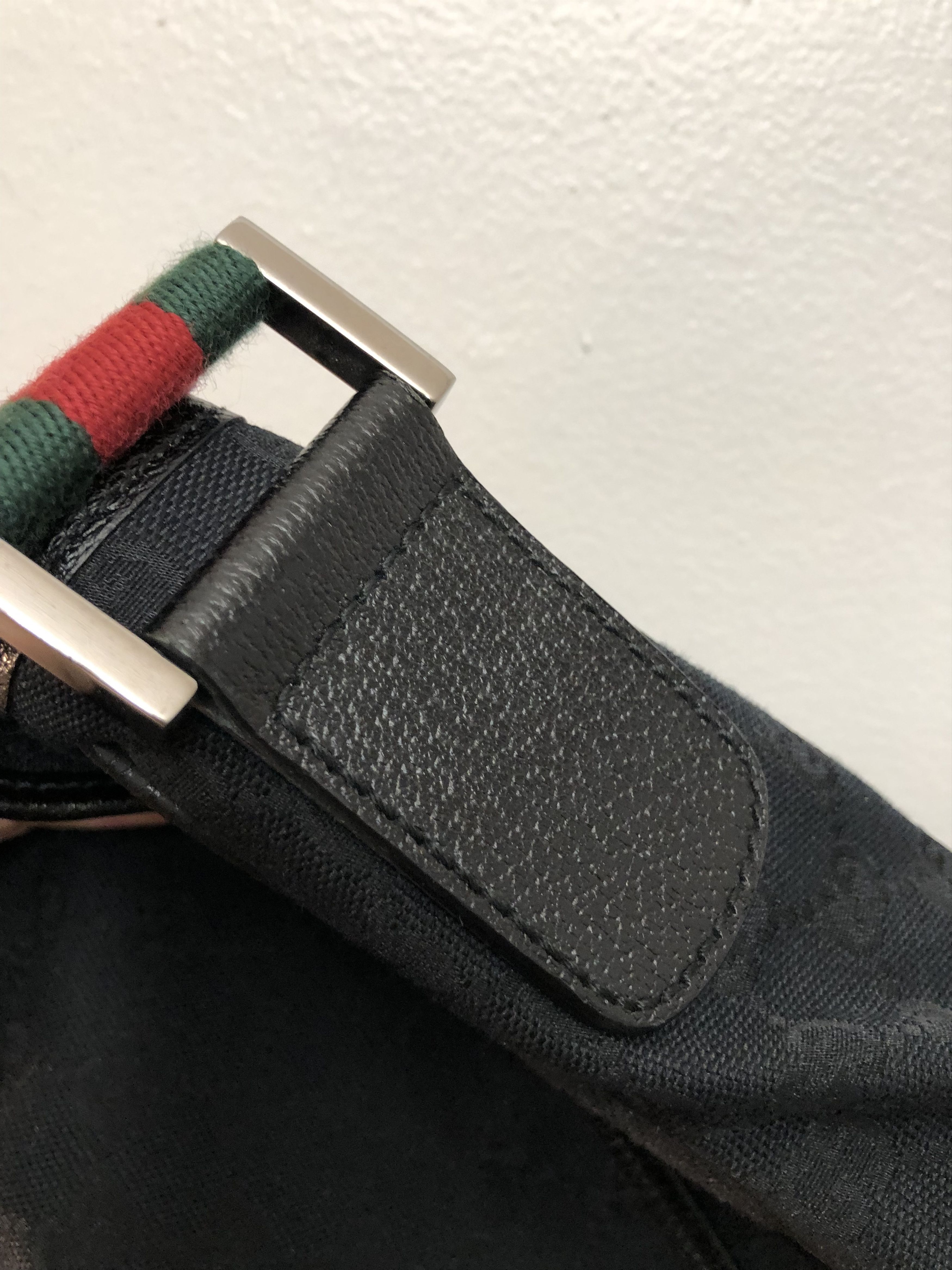 Gucci Gucci GG Monogram Web Canvas Messenger Bag Black Size ONE SIZE - 8 Thumbnail
