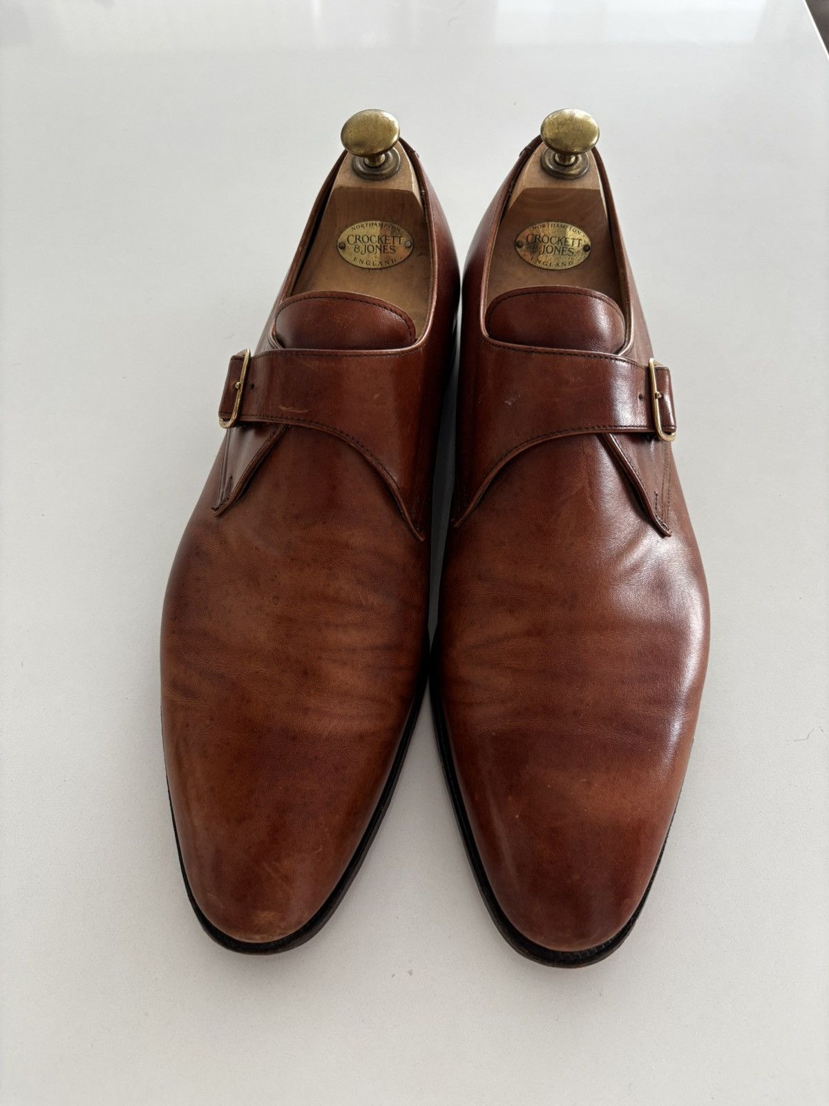 Crockett & Jones UK 12 Brown Monk Buckle